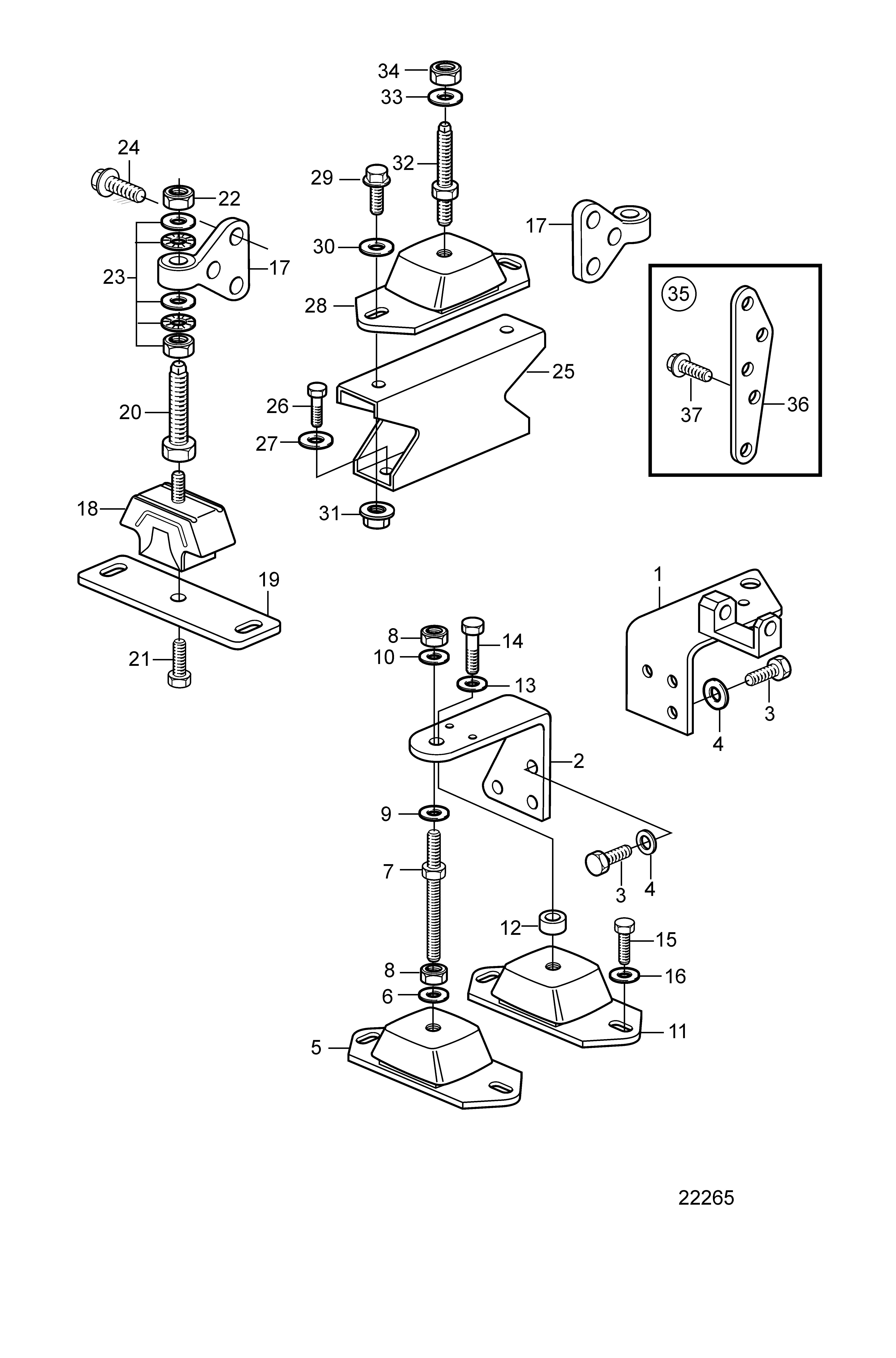 Fixation de moteur