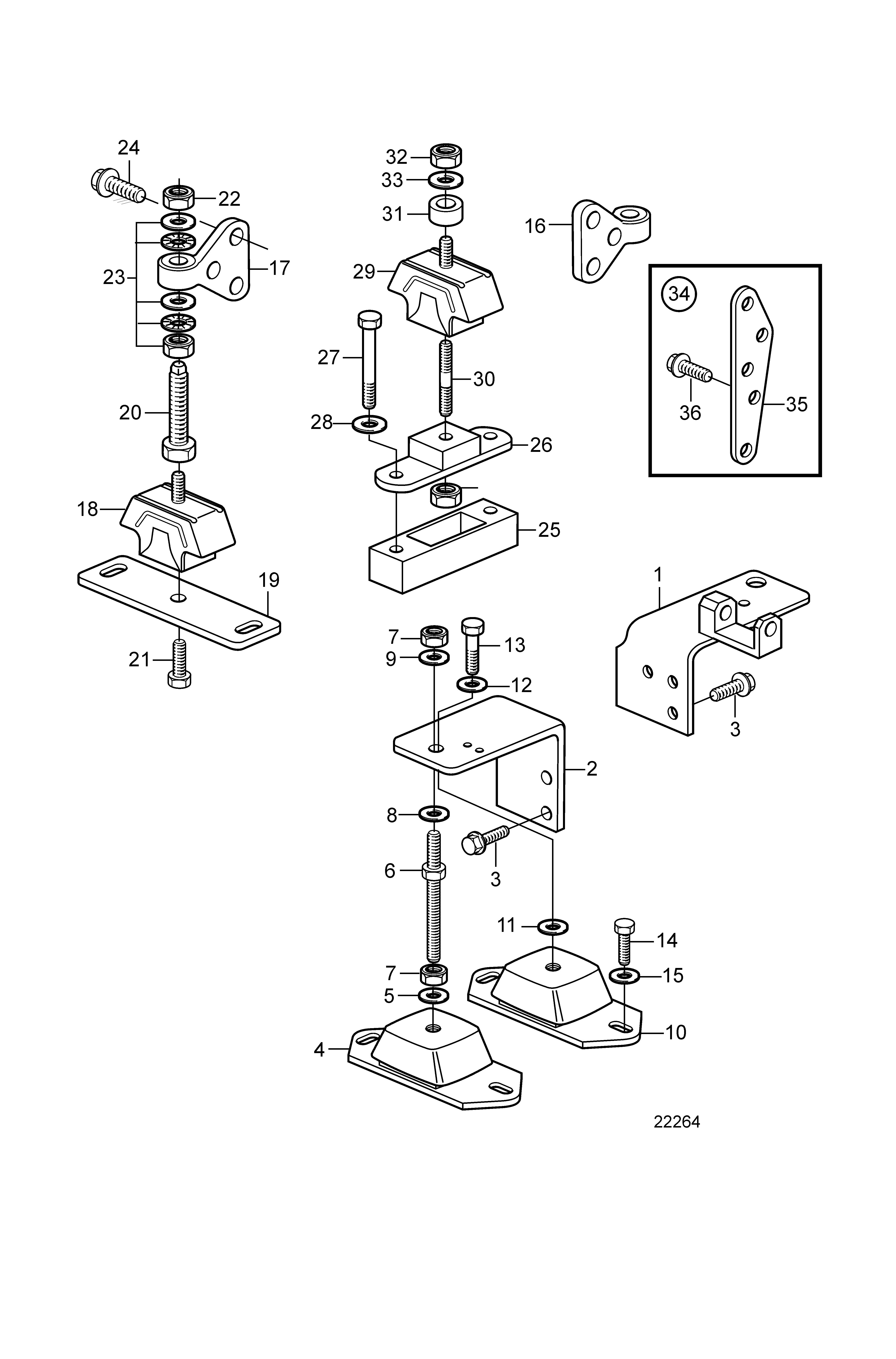 Fixation de moteur