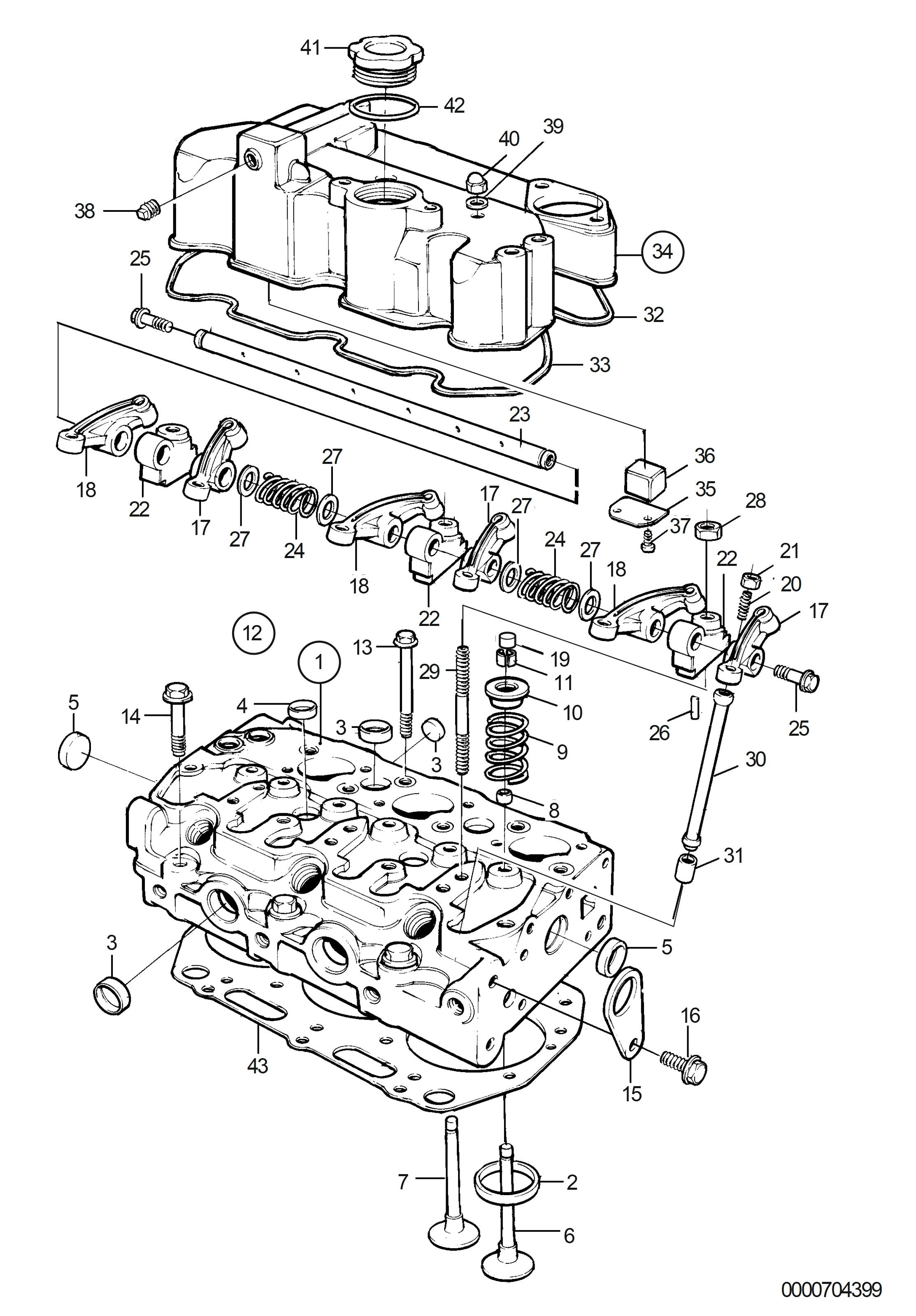 Culasse, spécifications du moteur. No. 868747