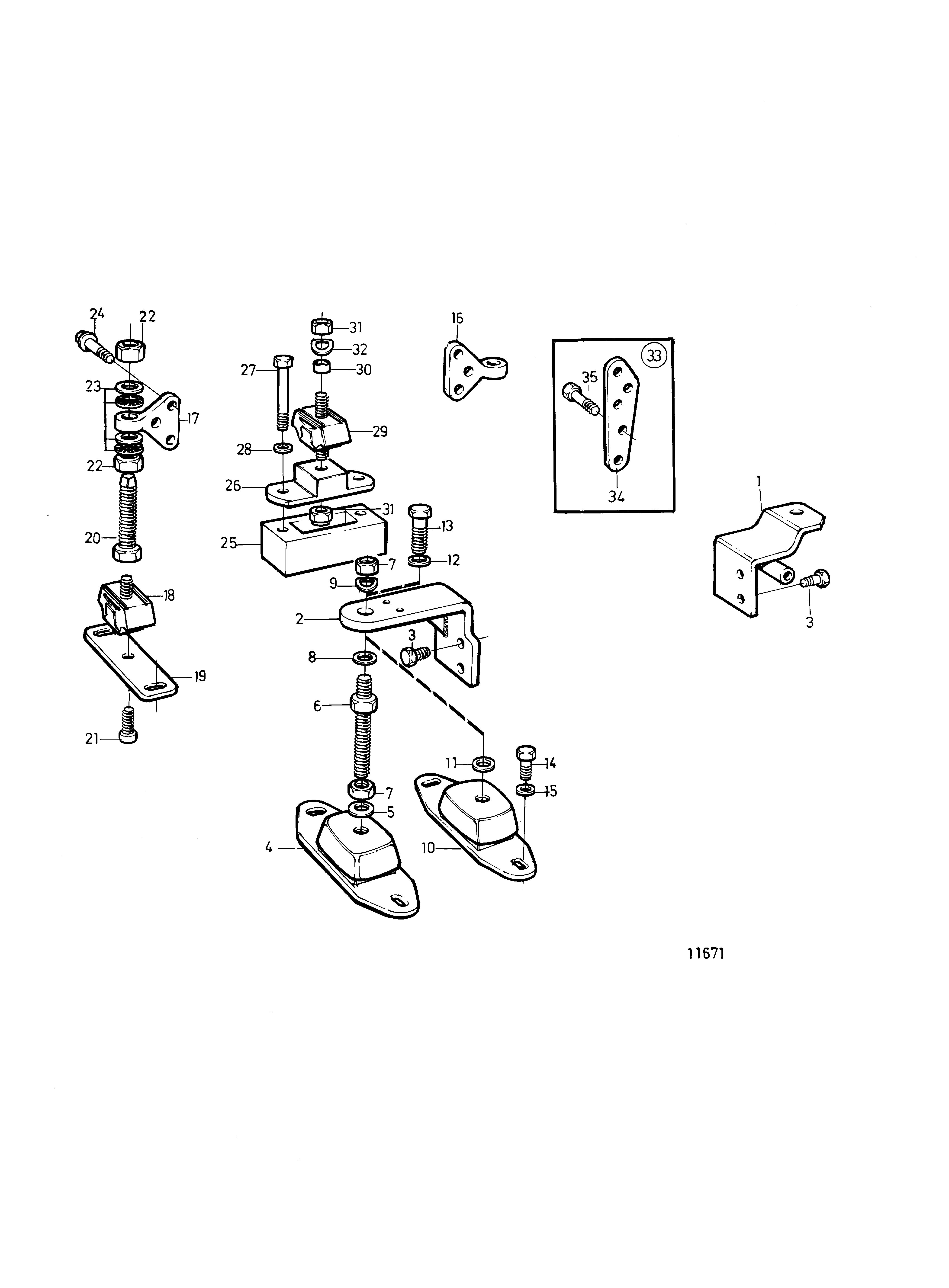 Fixation de moteur