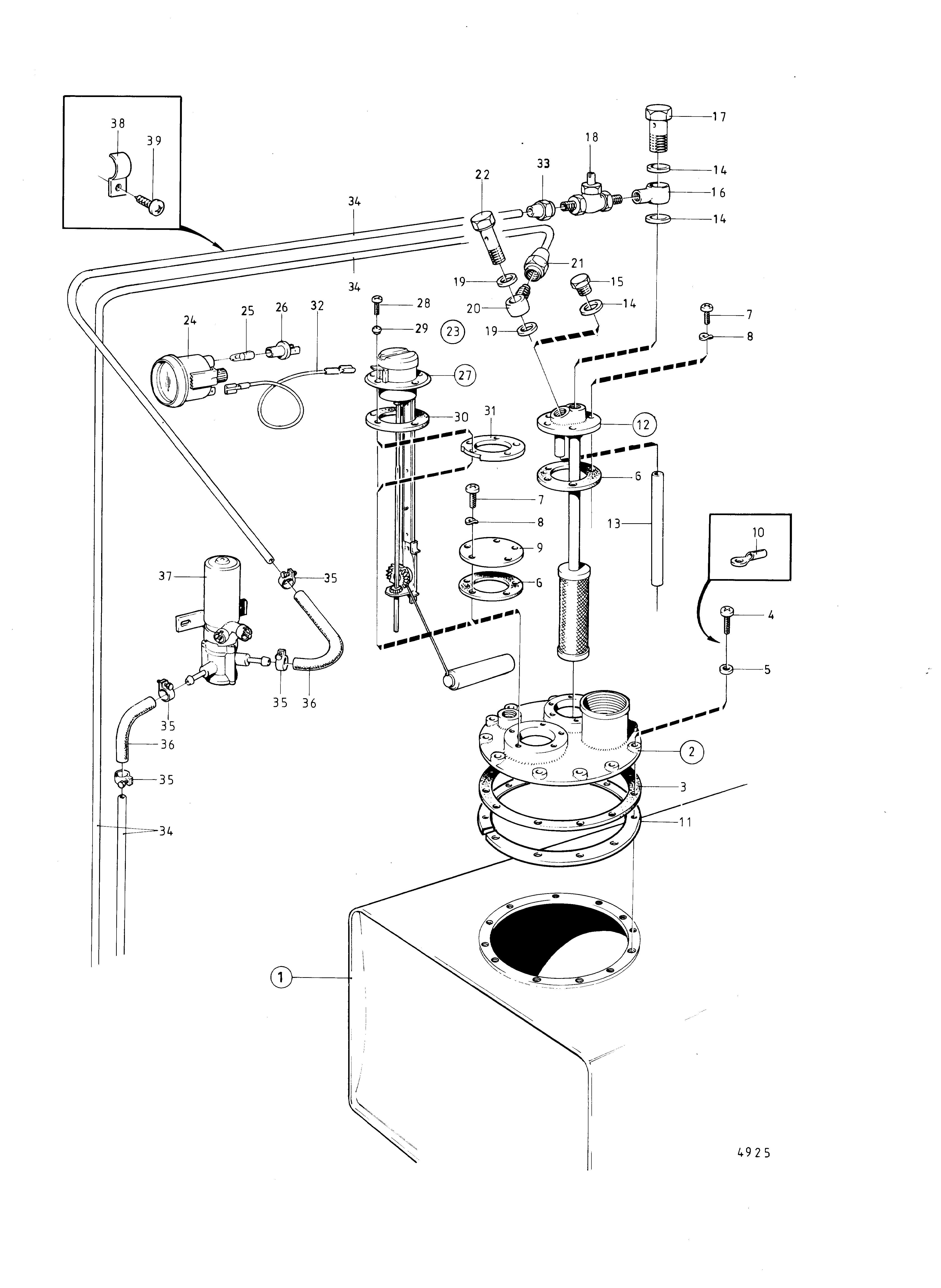 Réservoir de carburant, indicateur de carburant et pompe à carburant électrique