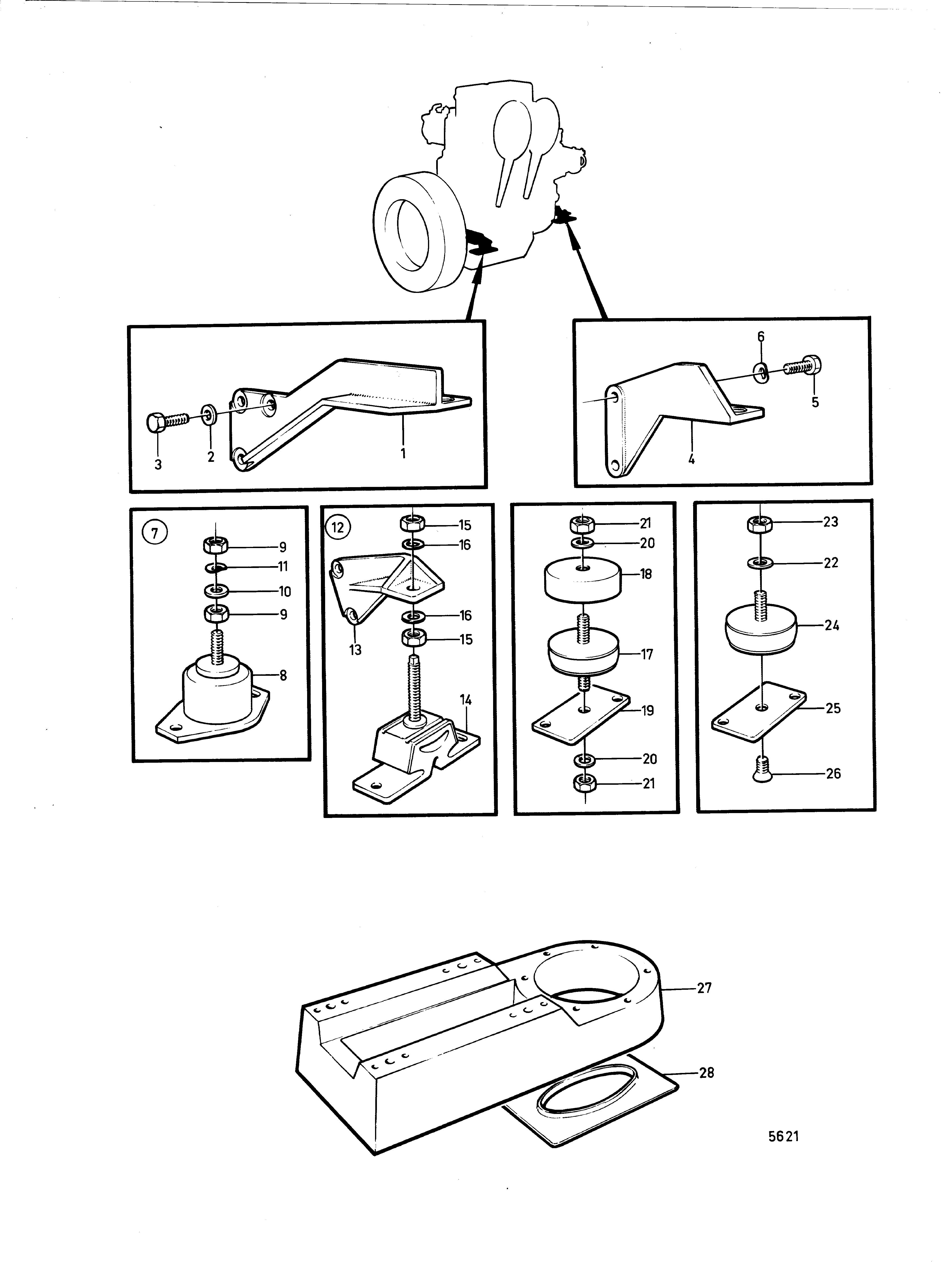 Suspension du moteur