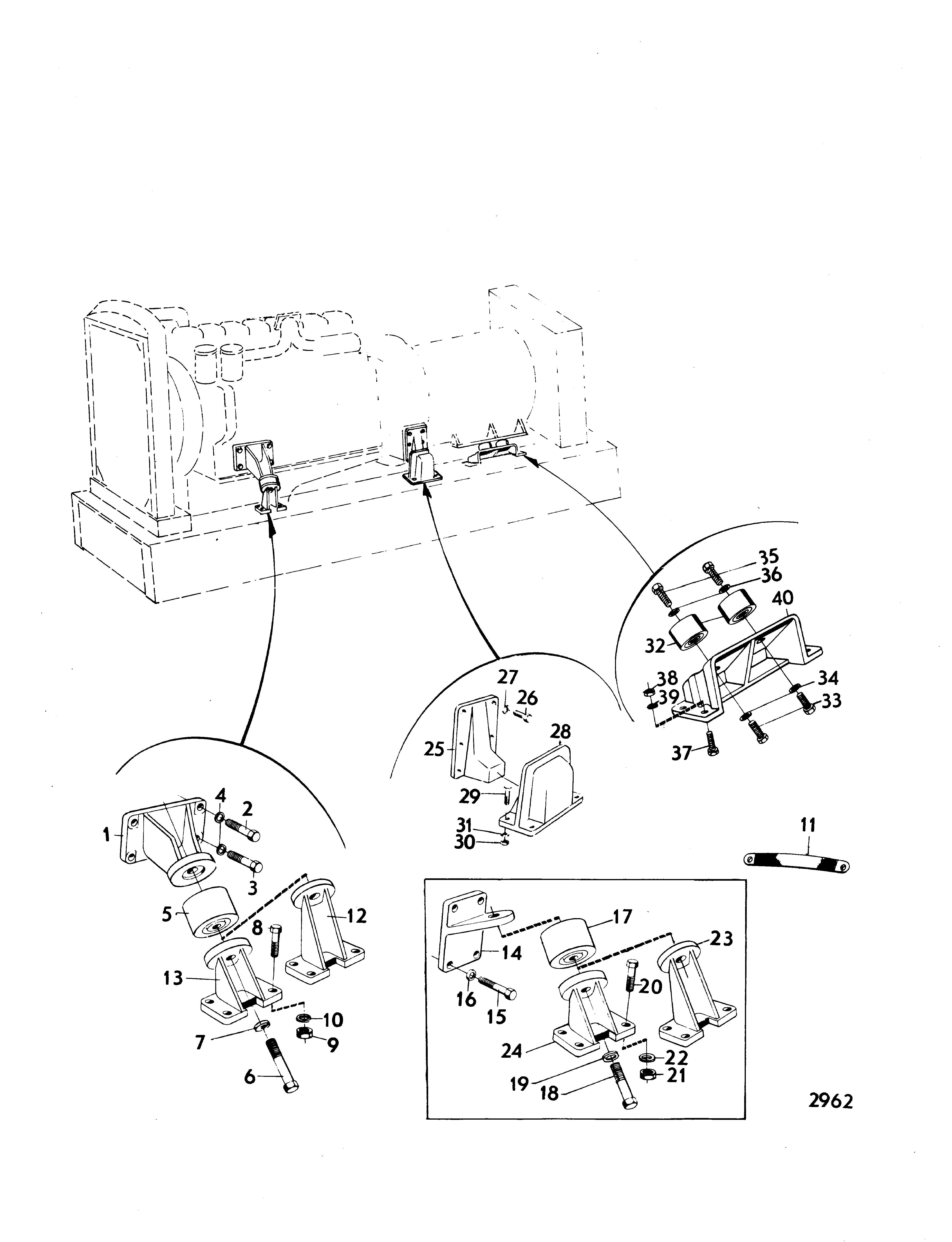 Suspension de moteur flexible