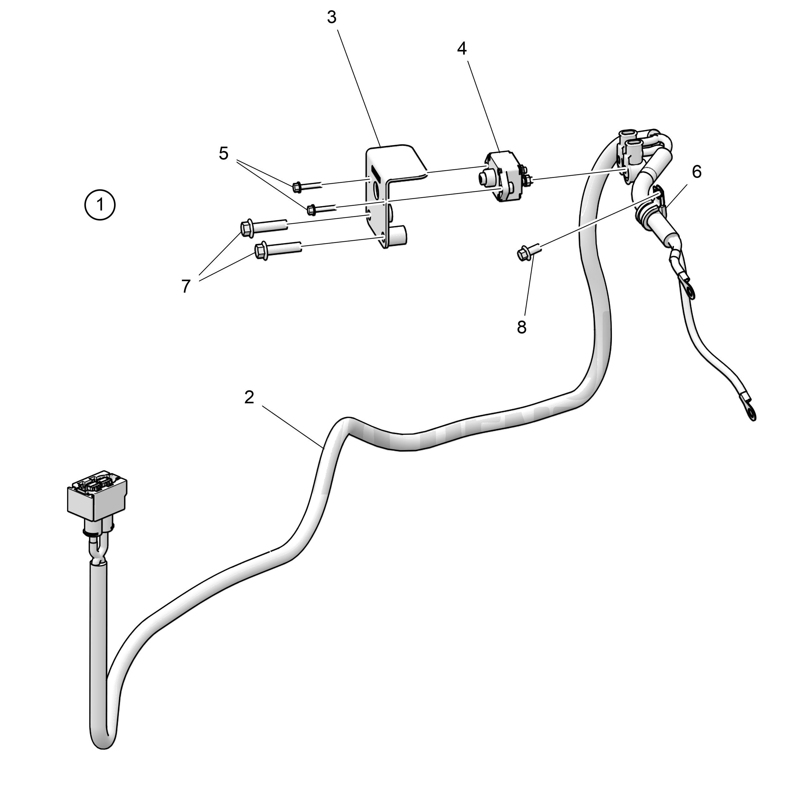 Faisceau de câbles IPS, alimentation vers SUS, EVC 2.0