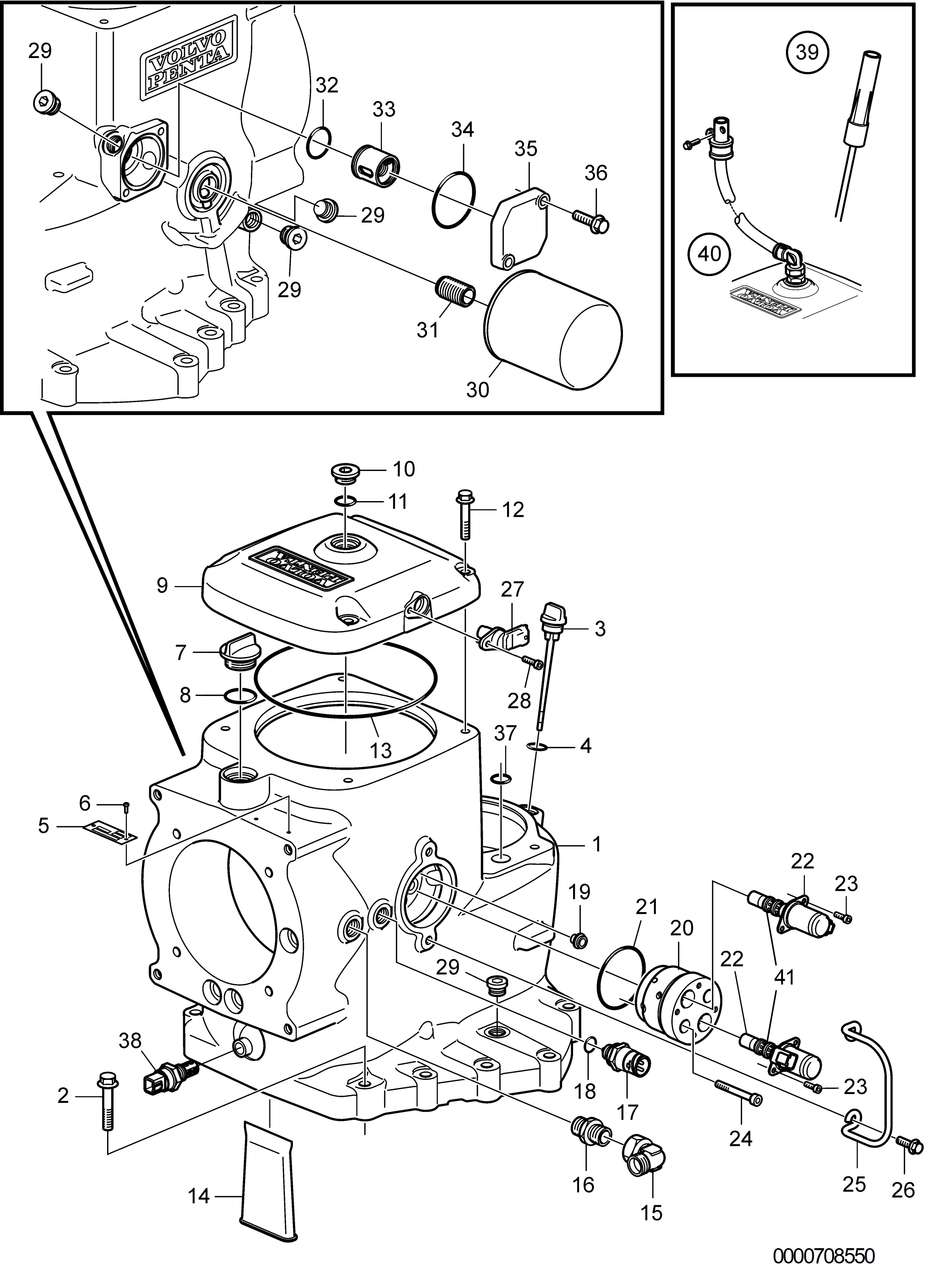 Carter de boîte de vitesses, supérieur SN-3950002624