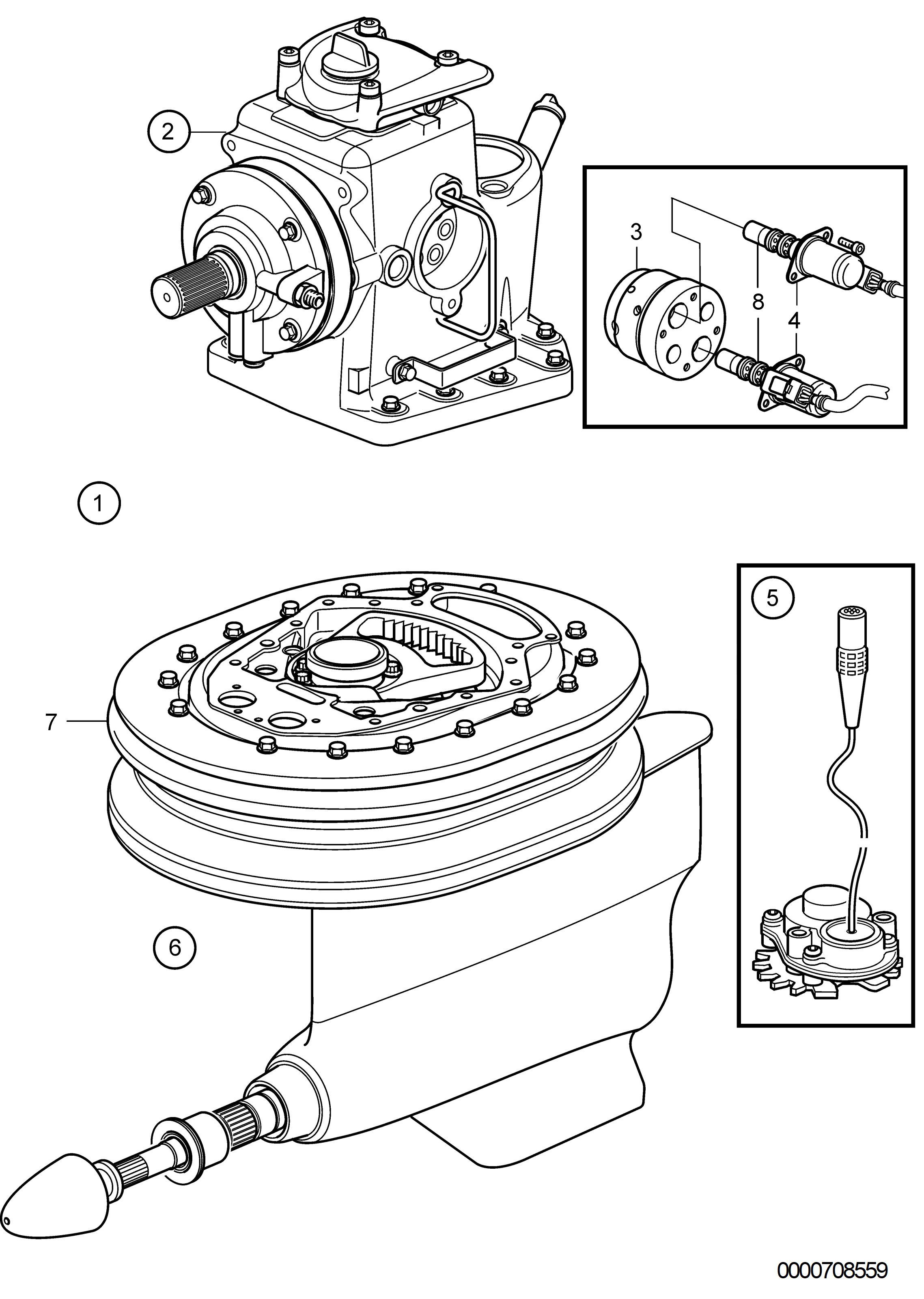 Unité de transmission, complète IPS-D. Uniquement en cas d'utilisation de pièces de rechange