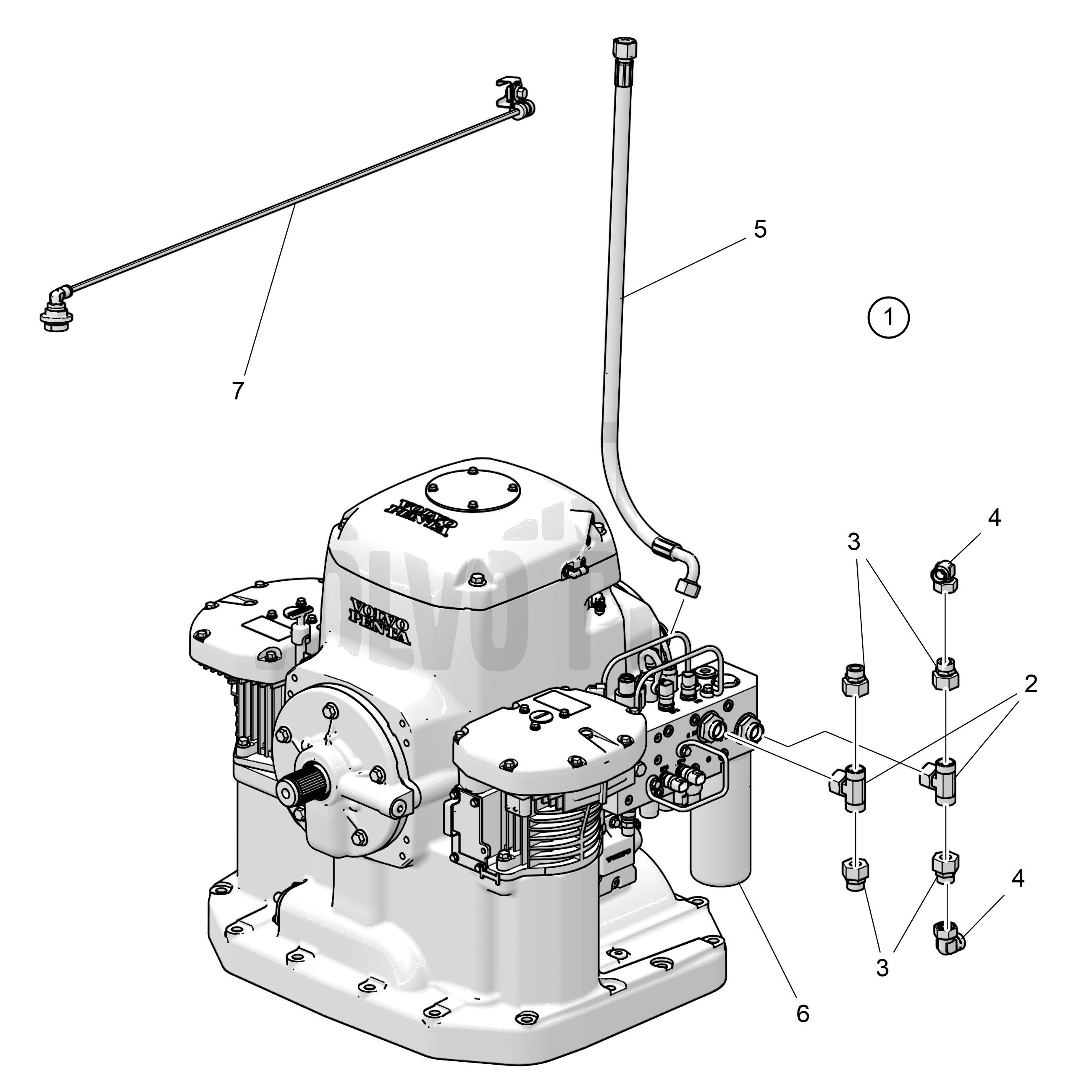 Raccordement du refroidisseur d'huile, standard