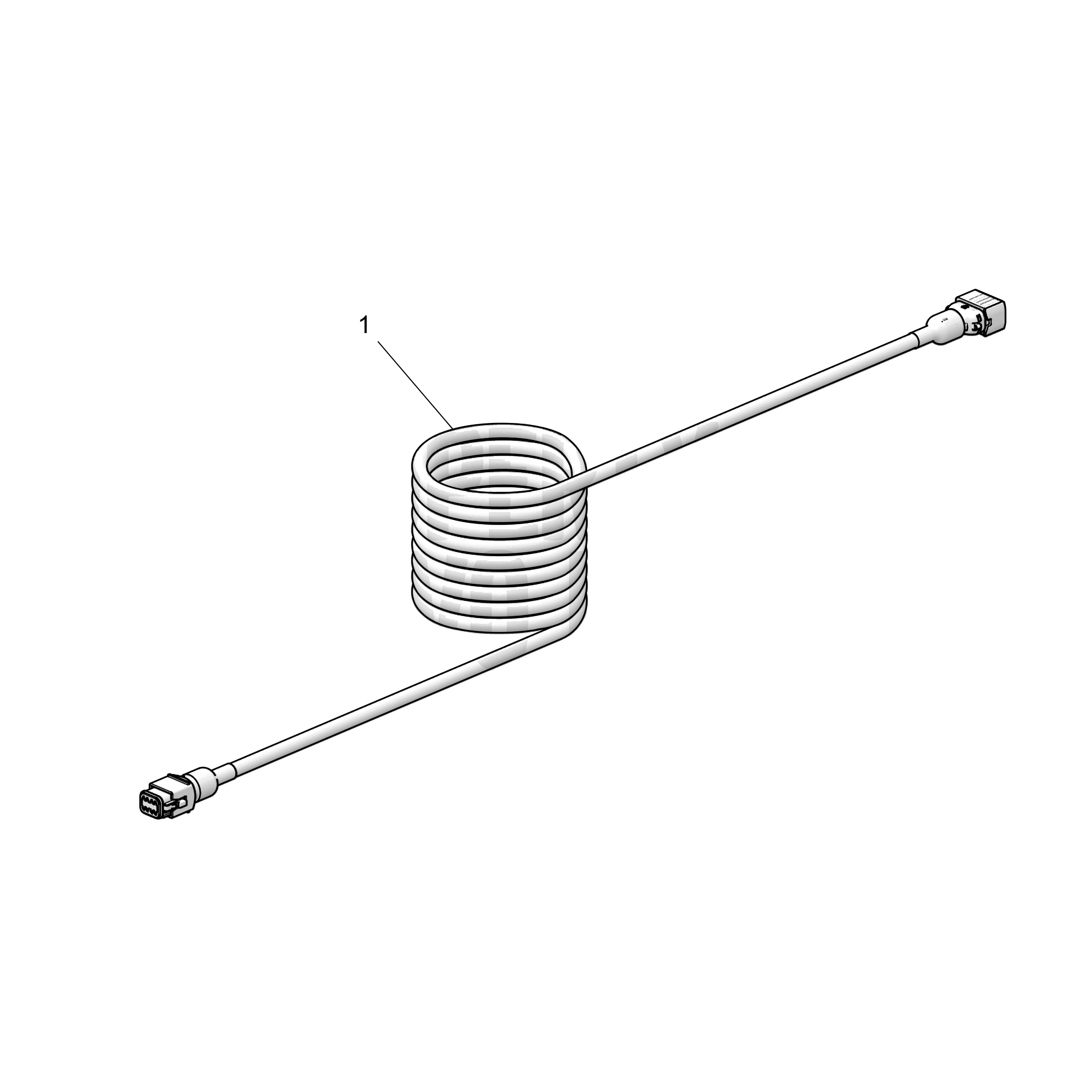 Câble de rallonge, 10 pôles HDSCS code A, 8 pôles DT, 5,0 m