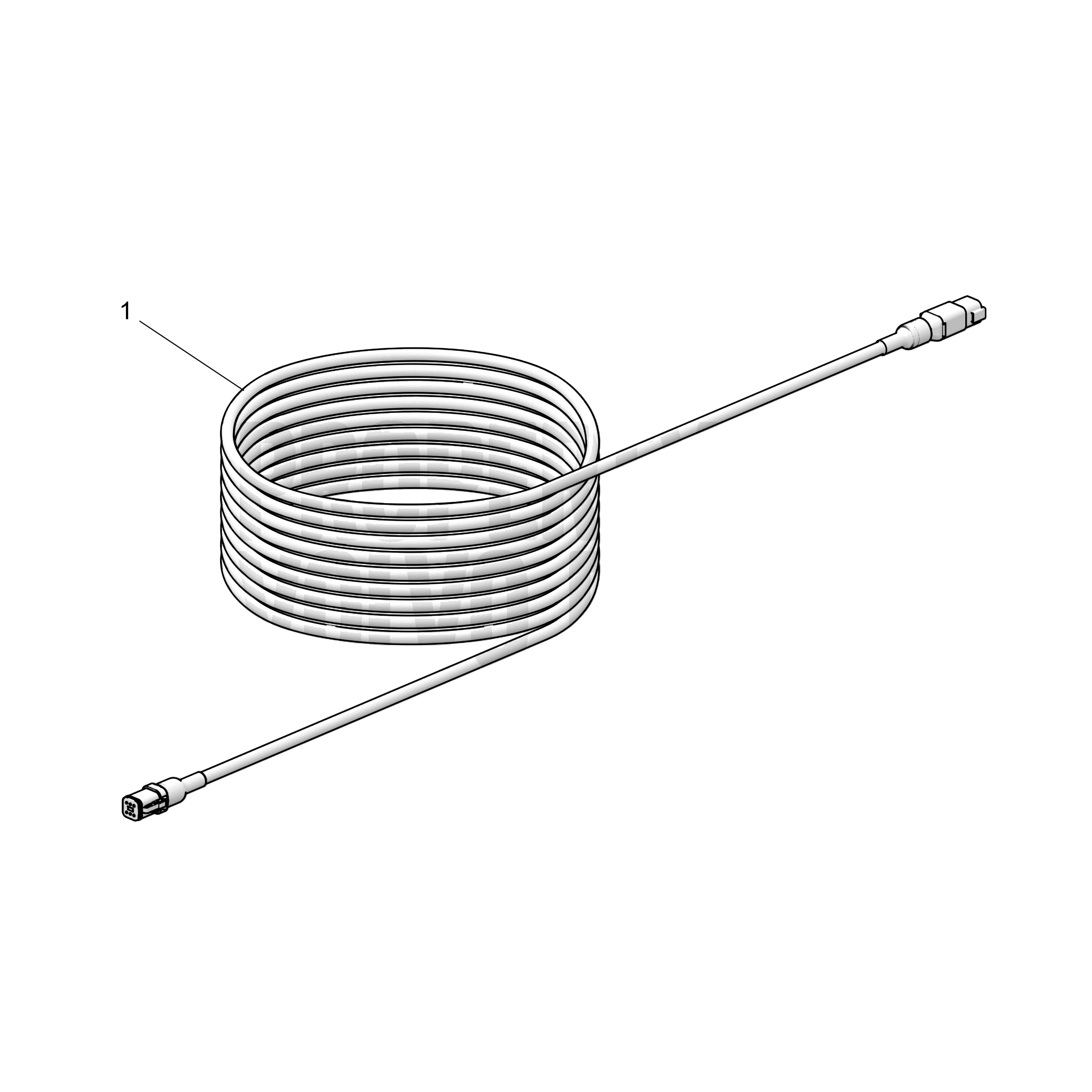 Câble de rallonge, 6 pôles mâle-femelle DT, 10,0 m