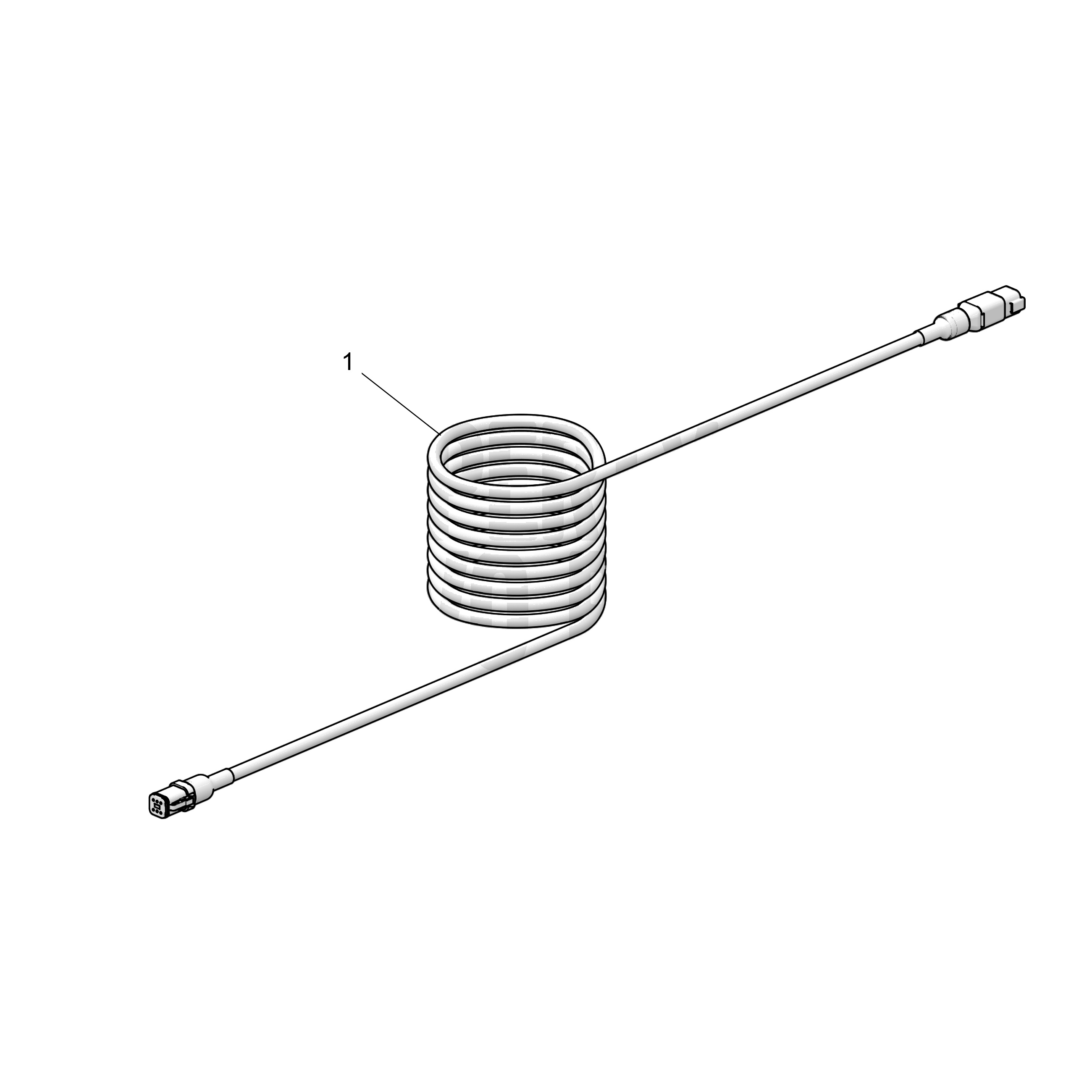 Câble de rallonge, 6 pôles mâle-femelle DT, 5,0 m