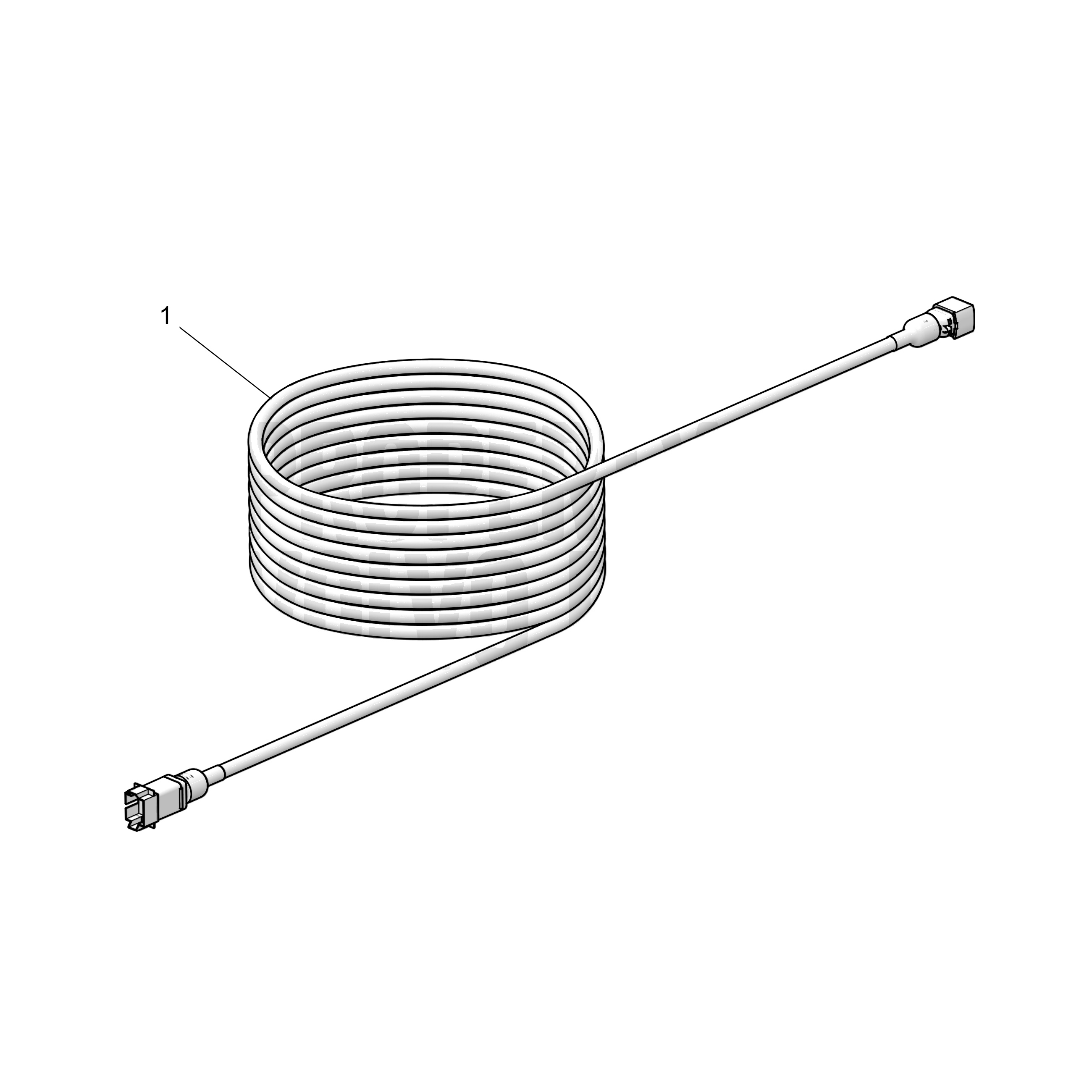 Câble de rallonge, 7 pôles HDSCS code A, 8 pôles DT, 10,0 m