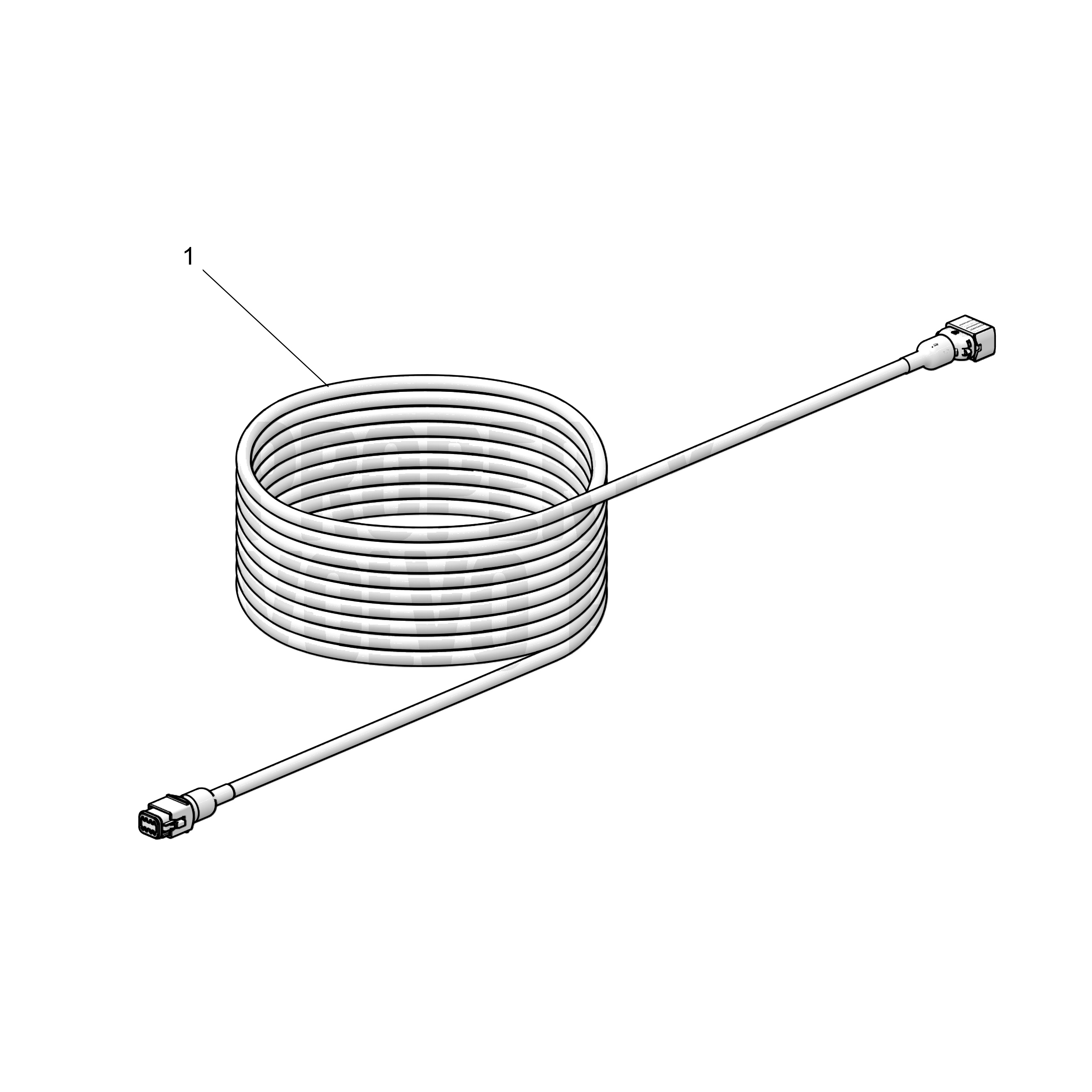 Câble de rallonge, 10 pôles HDSCS code A, 8 pôles DT, 10,0 m
