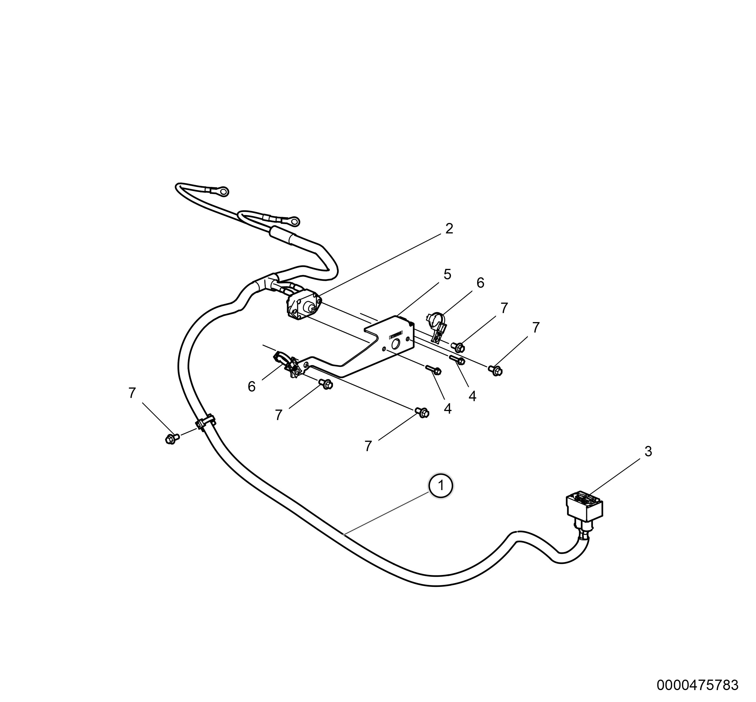 Faisceau de câbles IPS, standard, alimentation vers SUS, EVC 2.0