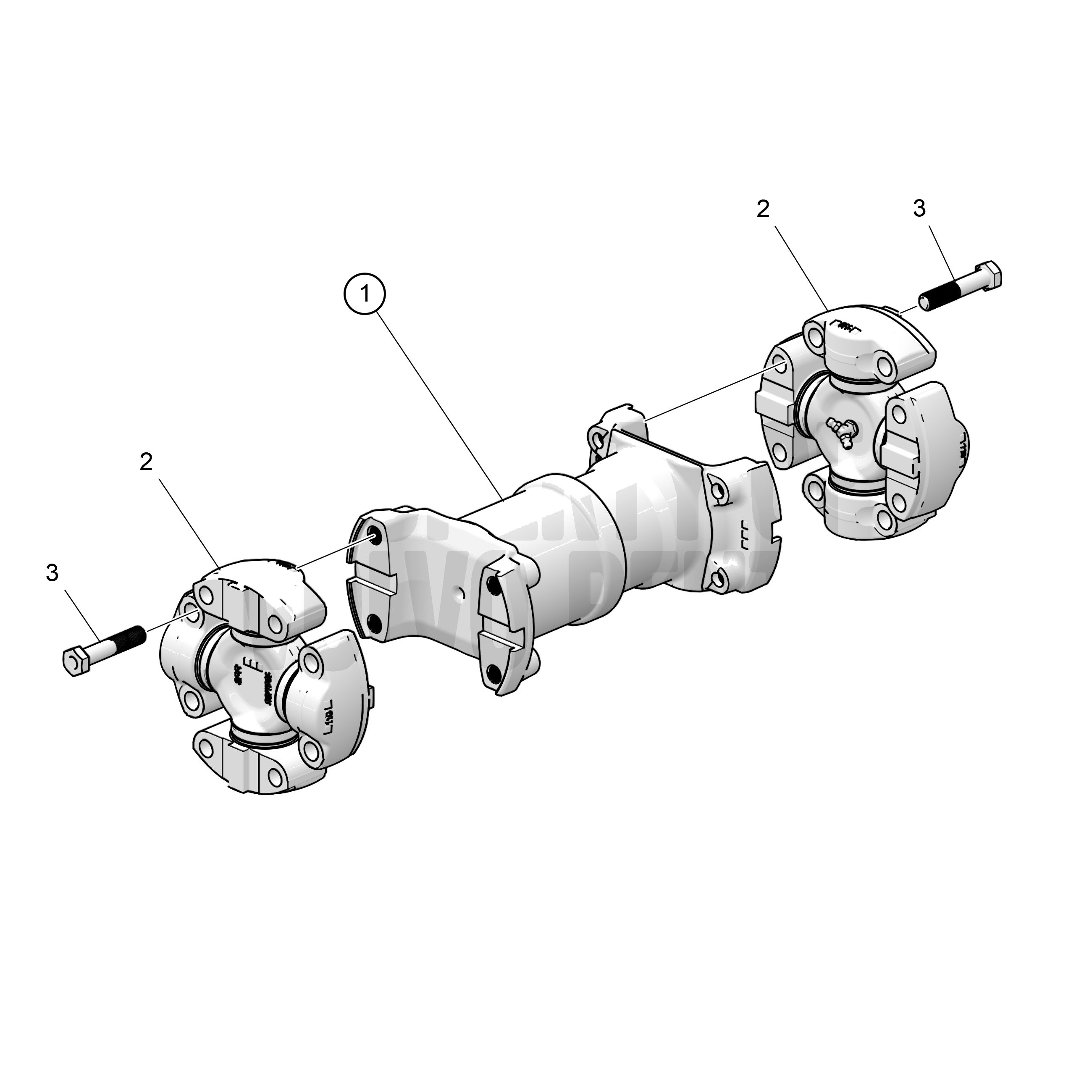 Jackshaft, Length 370mm
