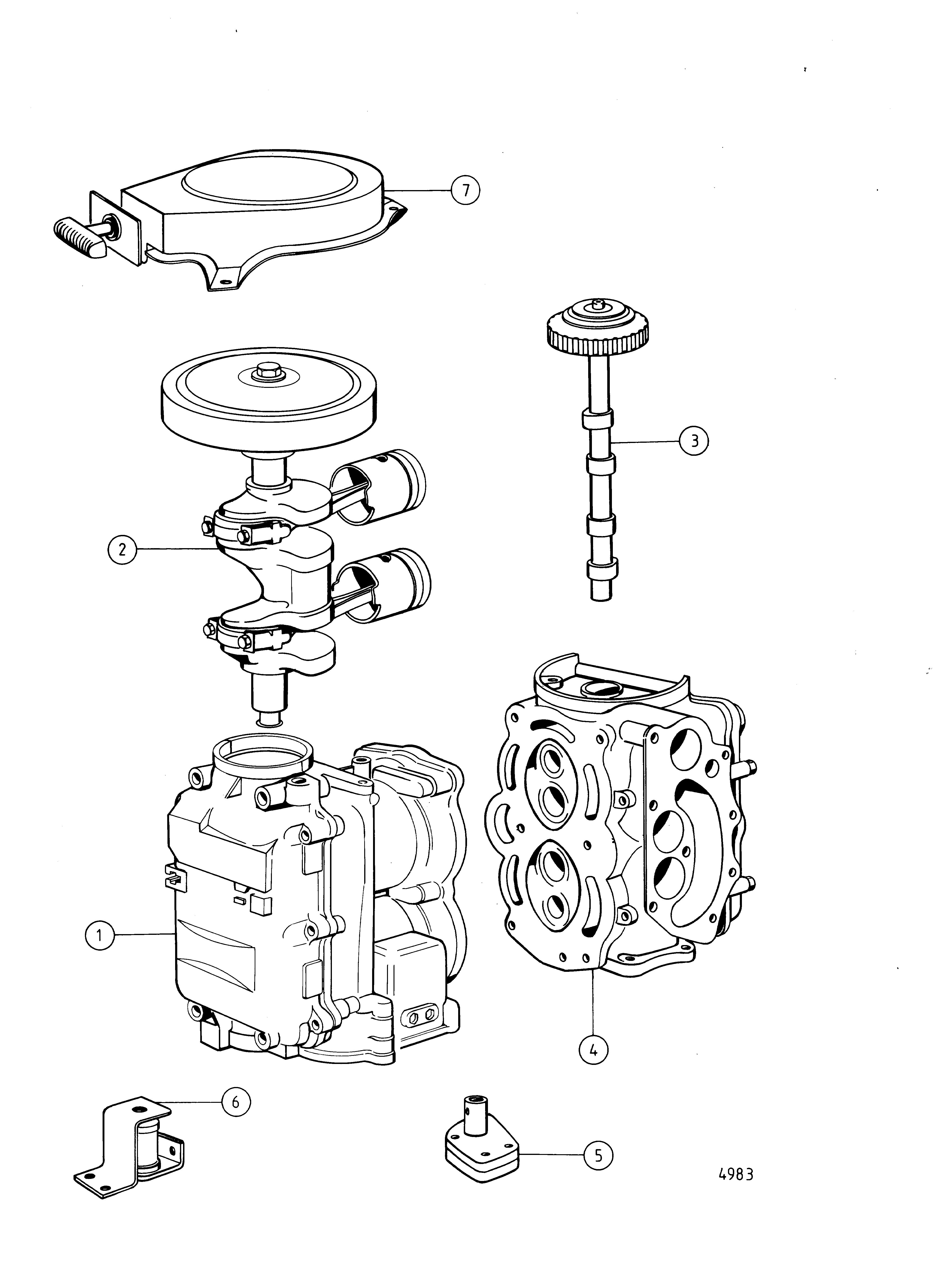 Moteur et pièces de montage