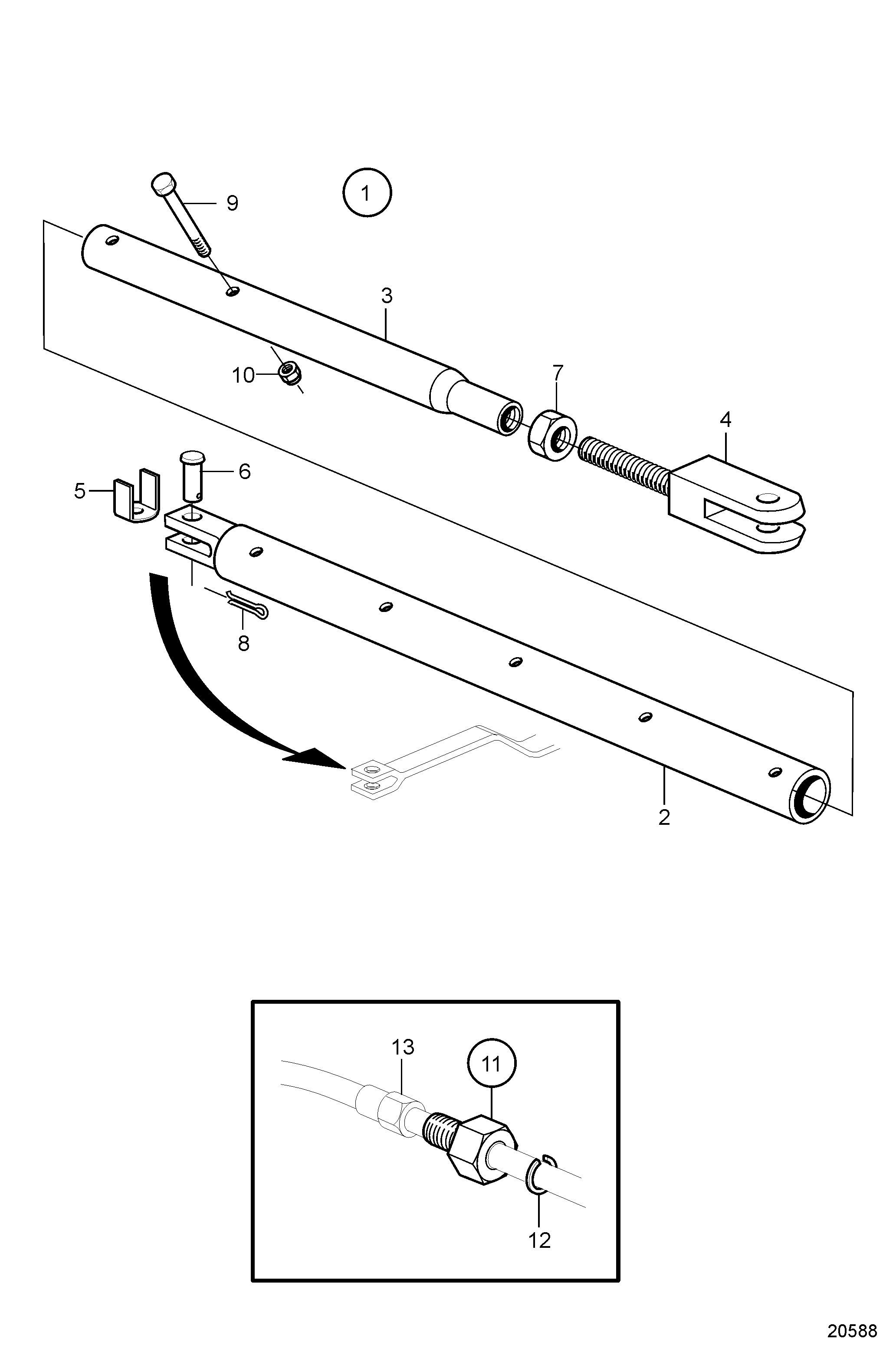 Kit de tige de liaison pour installation double