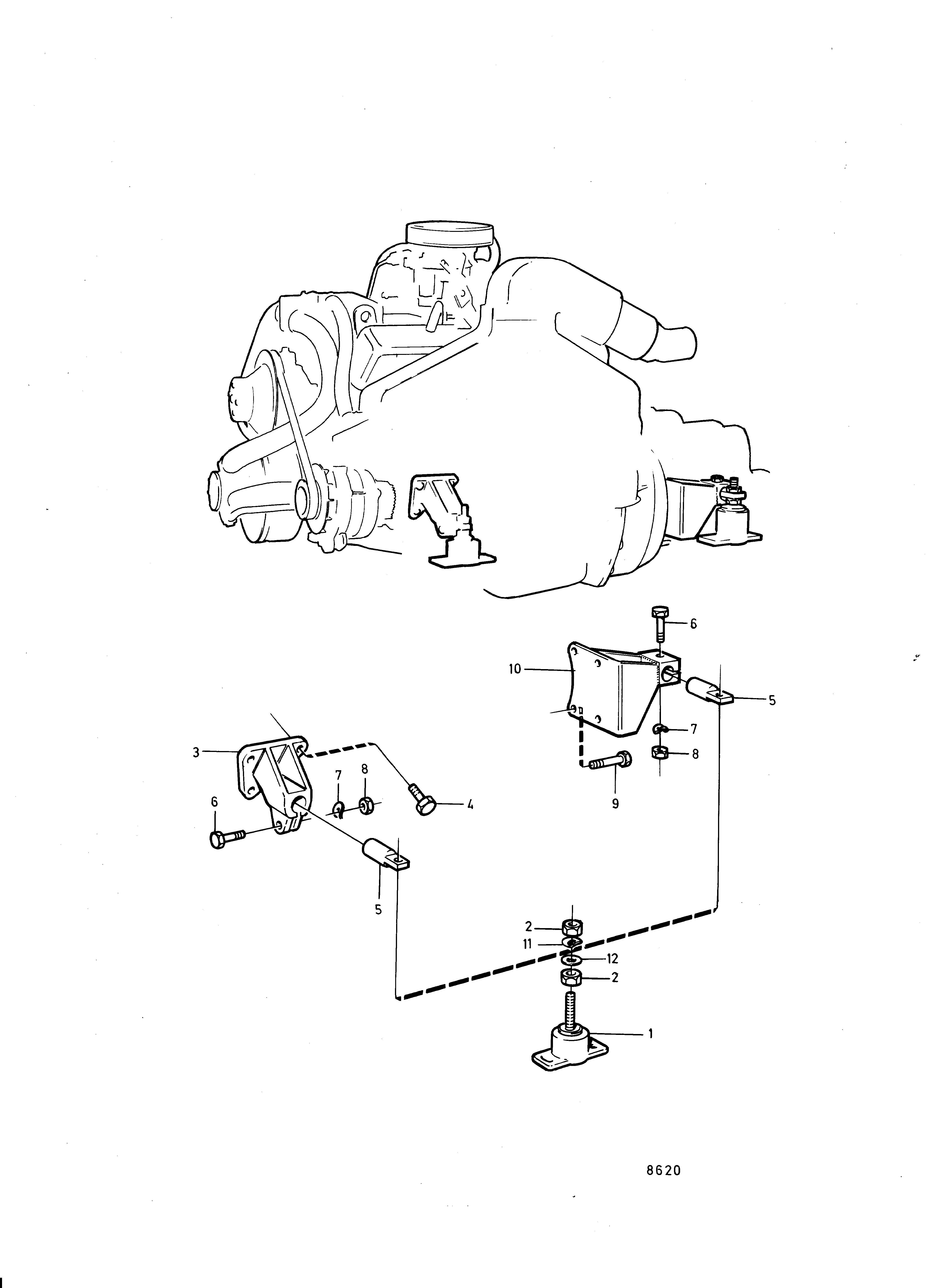 Suspension du moteur