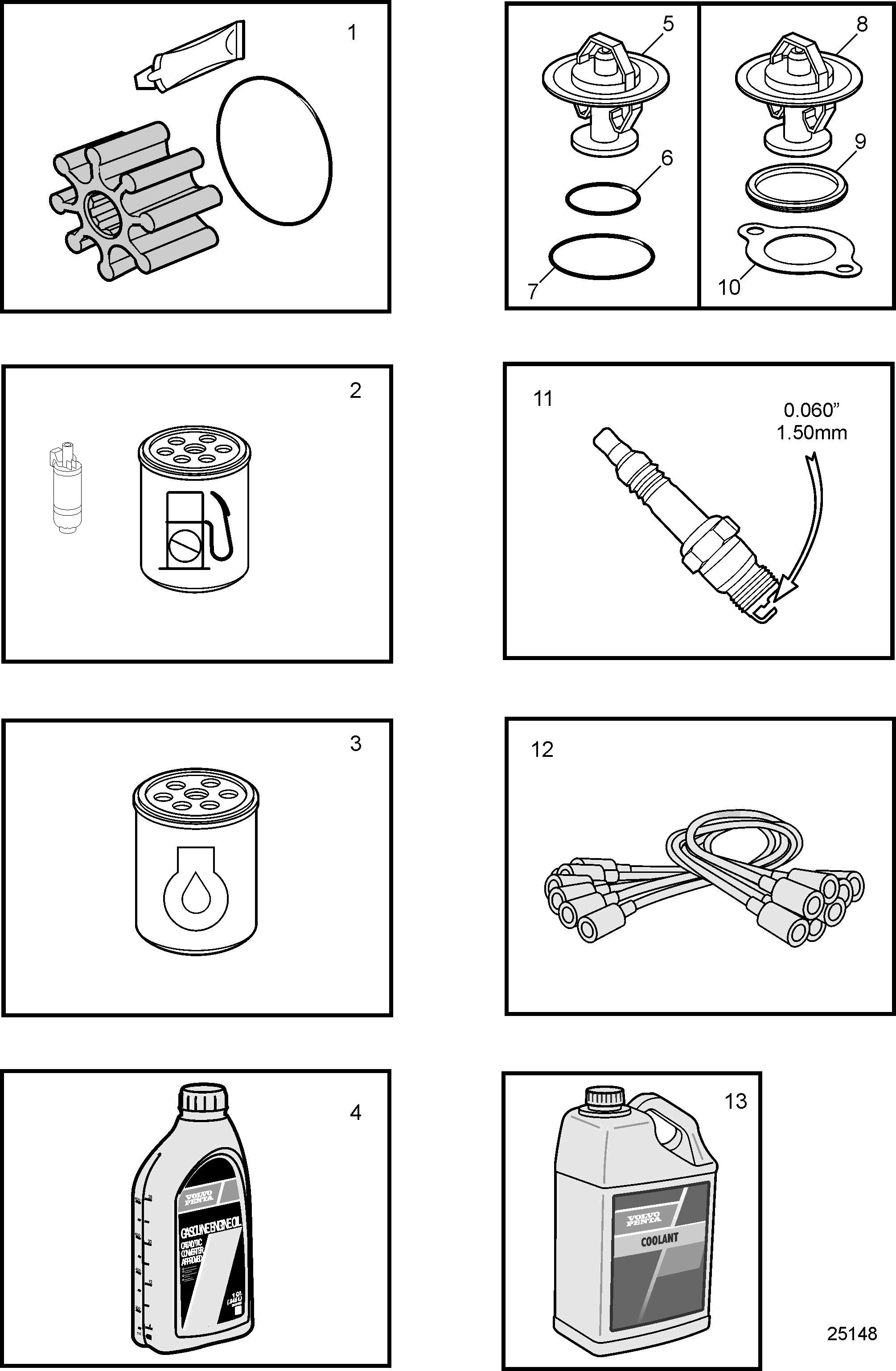 Pièces d’entretien, 8,1 L