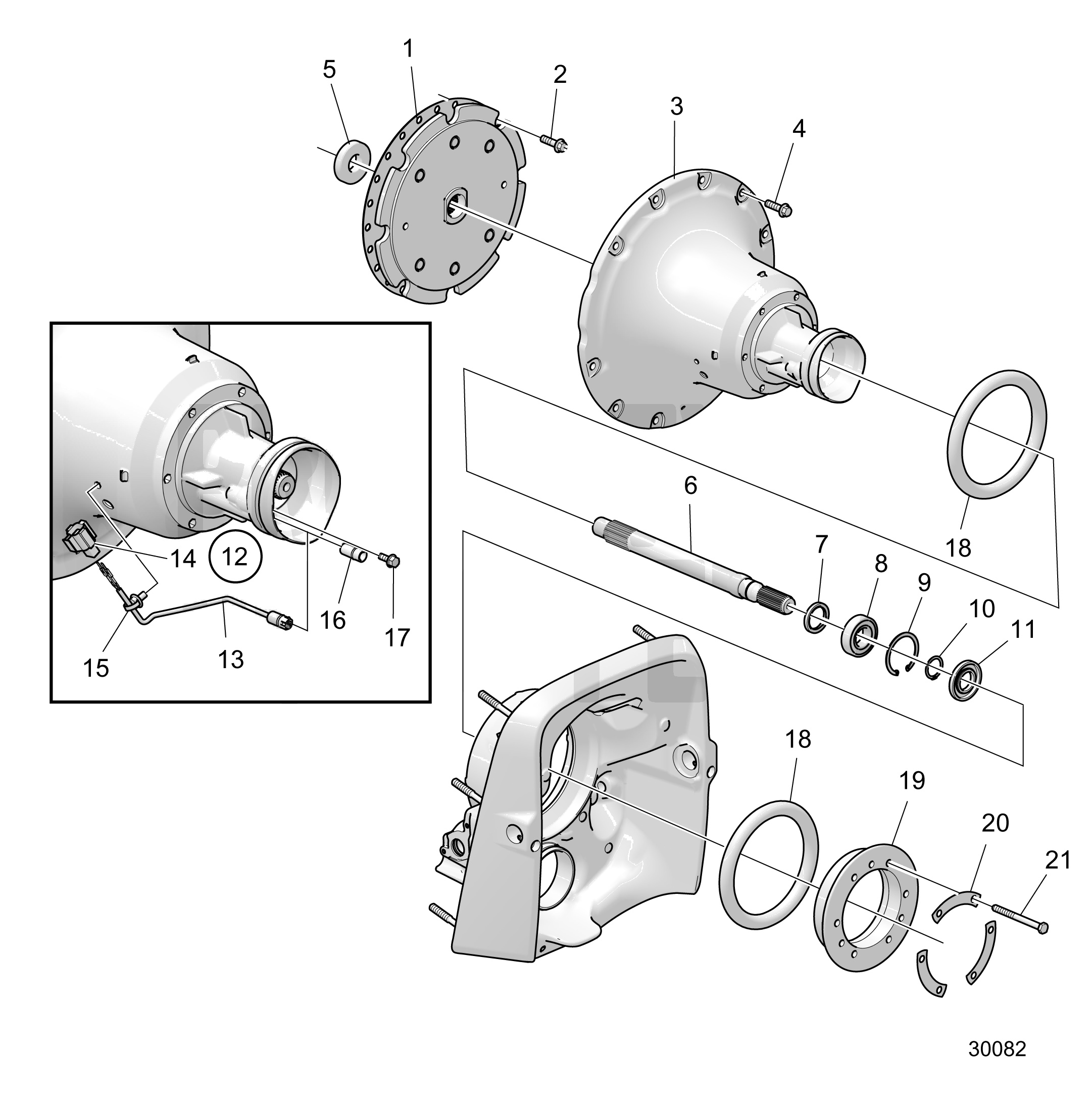 Carter de volant moteur et arbre primaire, standard