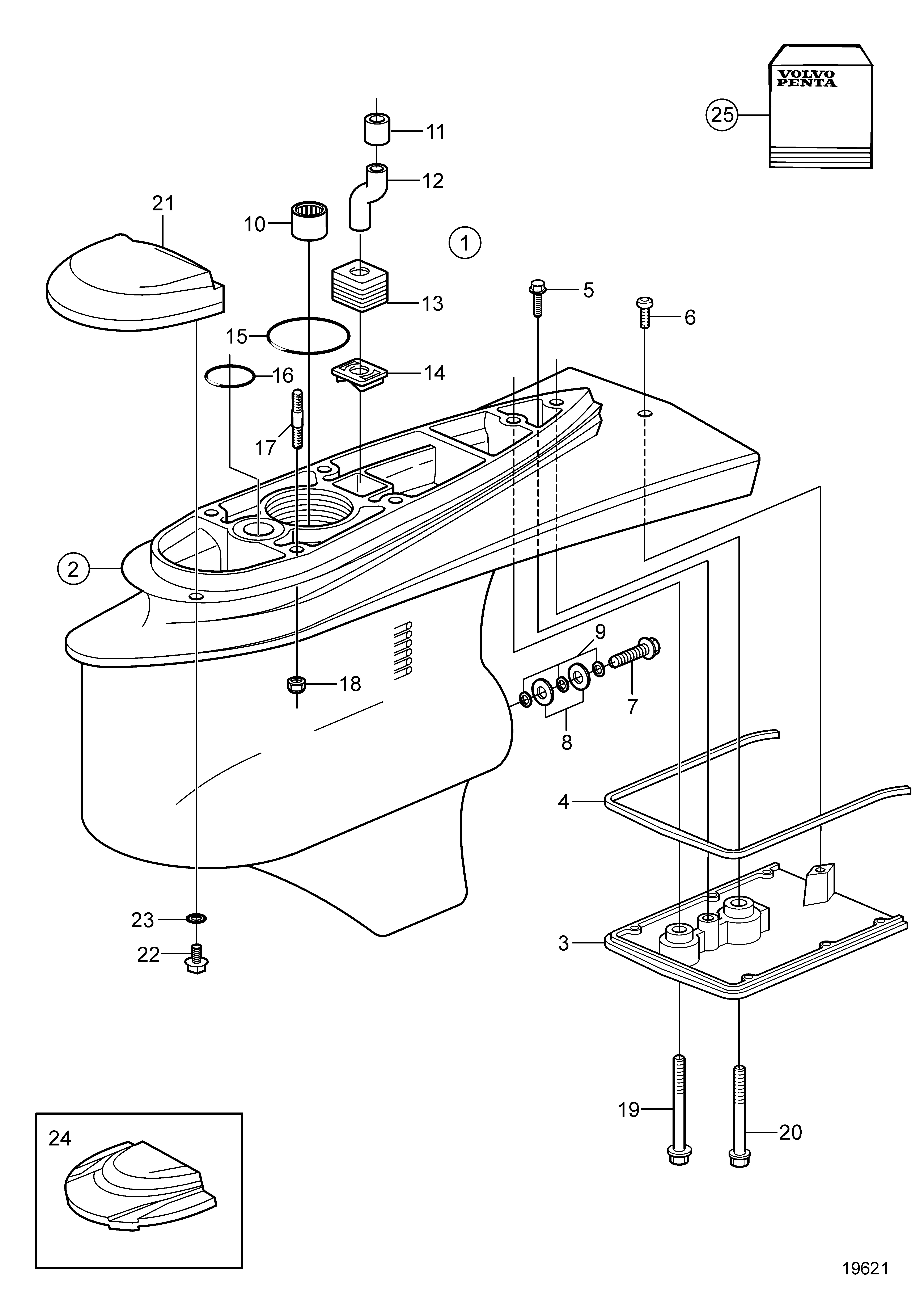 Boîtier d’engrenage inférieur