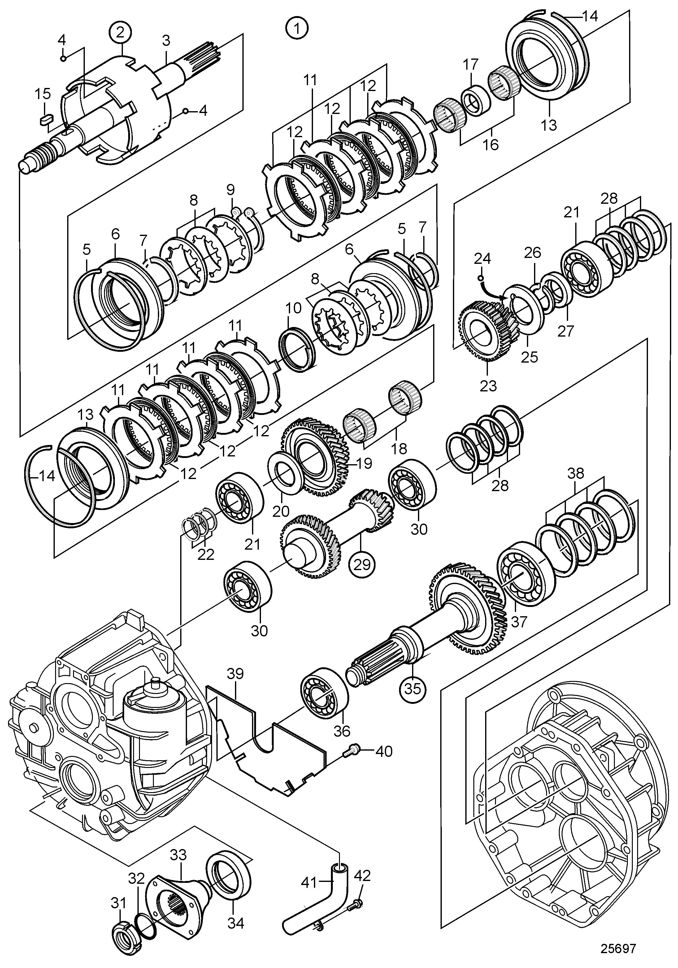Inverseur HS25A-B, HS25A-C, Composants