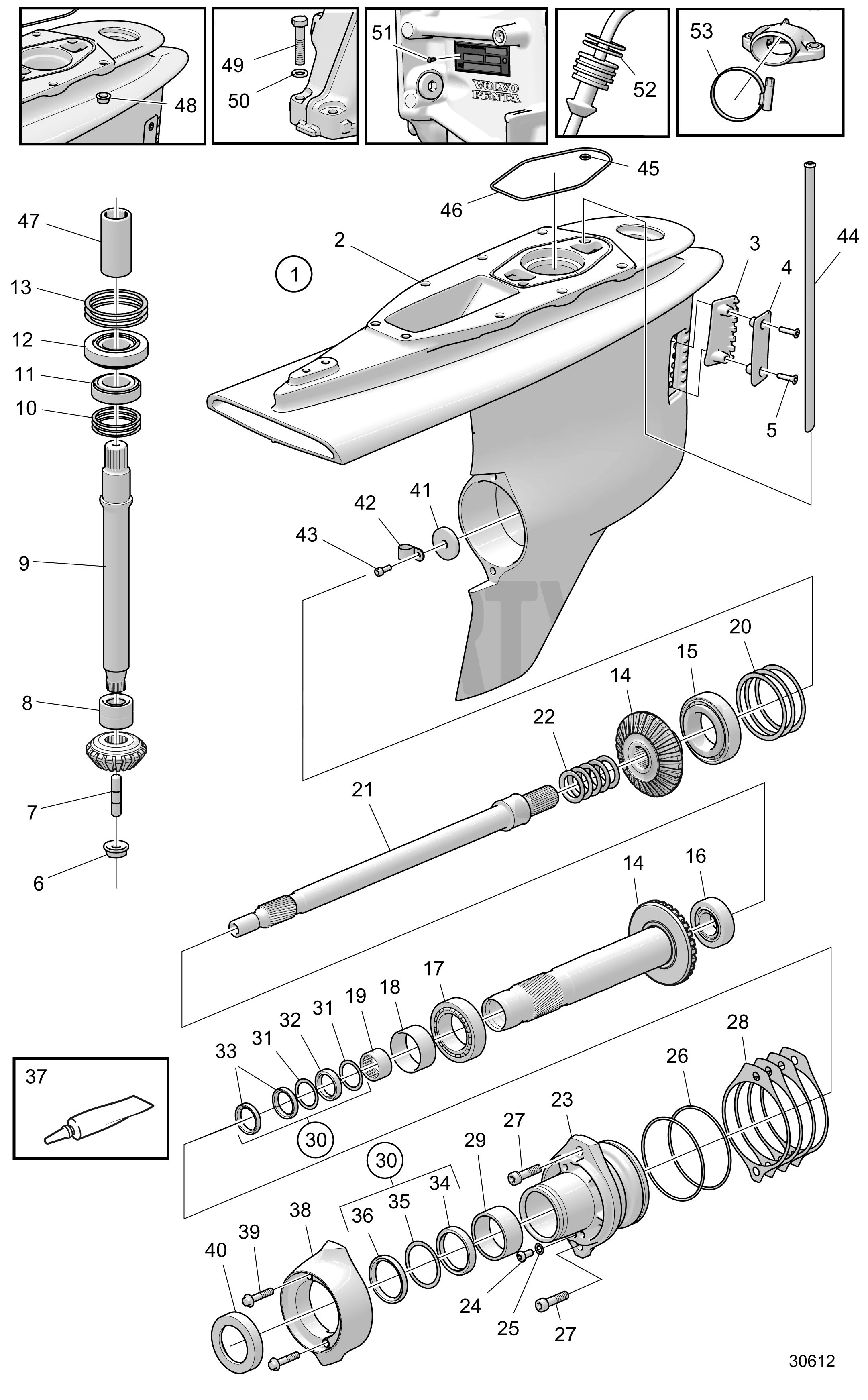 Lower Gear Unit DPI-A, SN-XX00013332