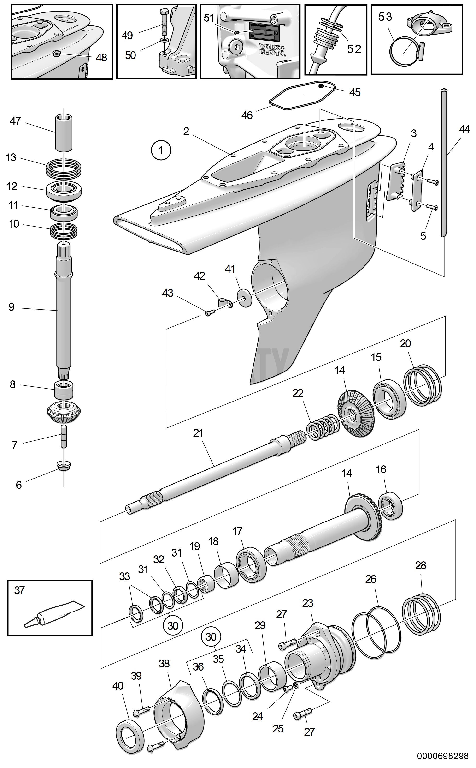 Lower Gear Unit DPI-A1, Ratio 1.59