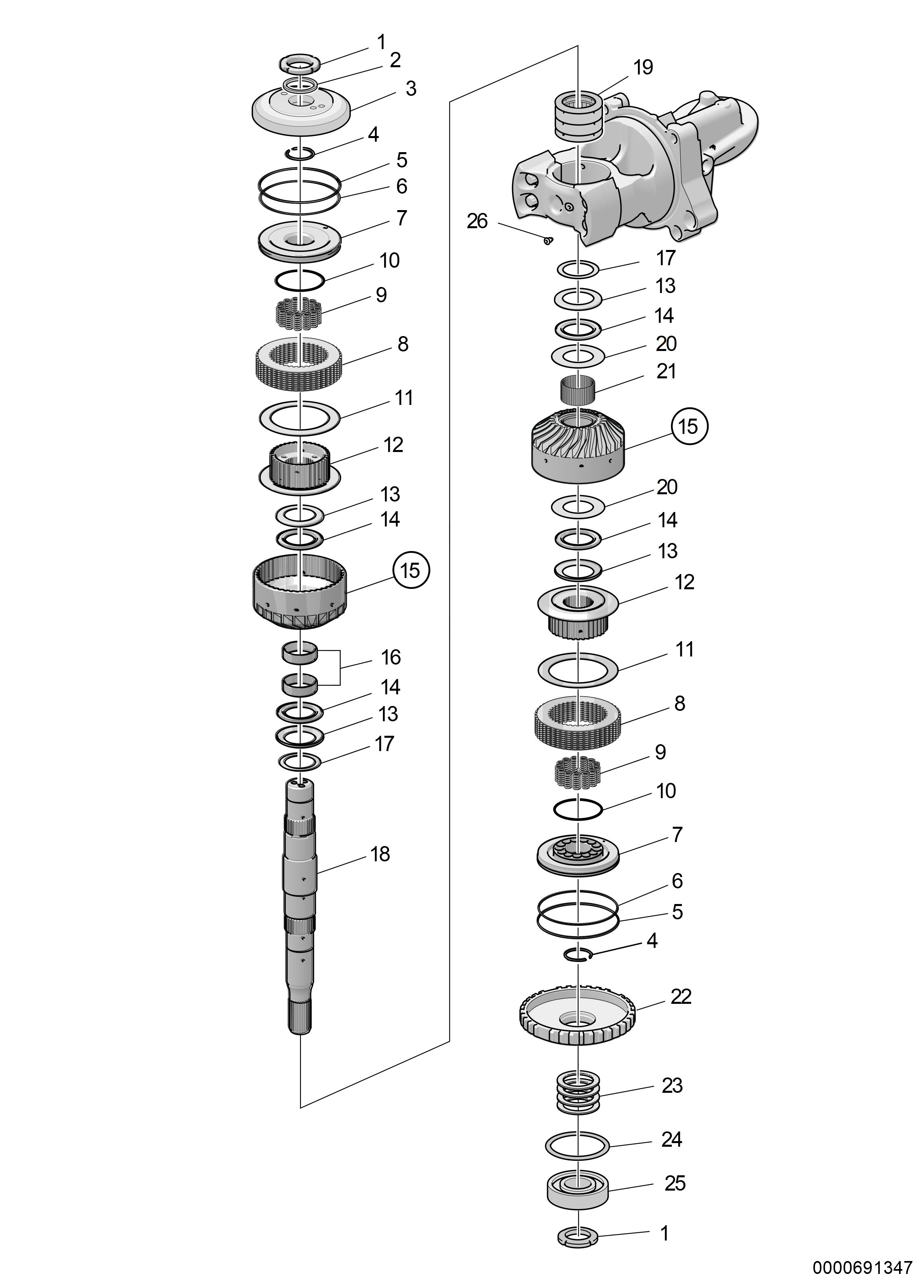 Jeu d’engrenage supérieur et arbre