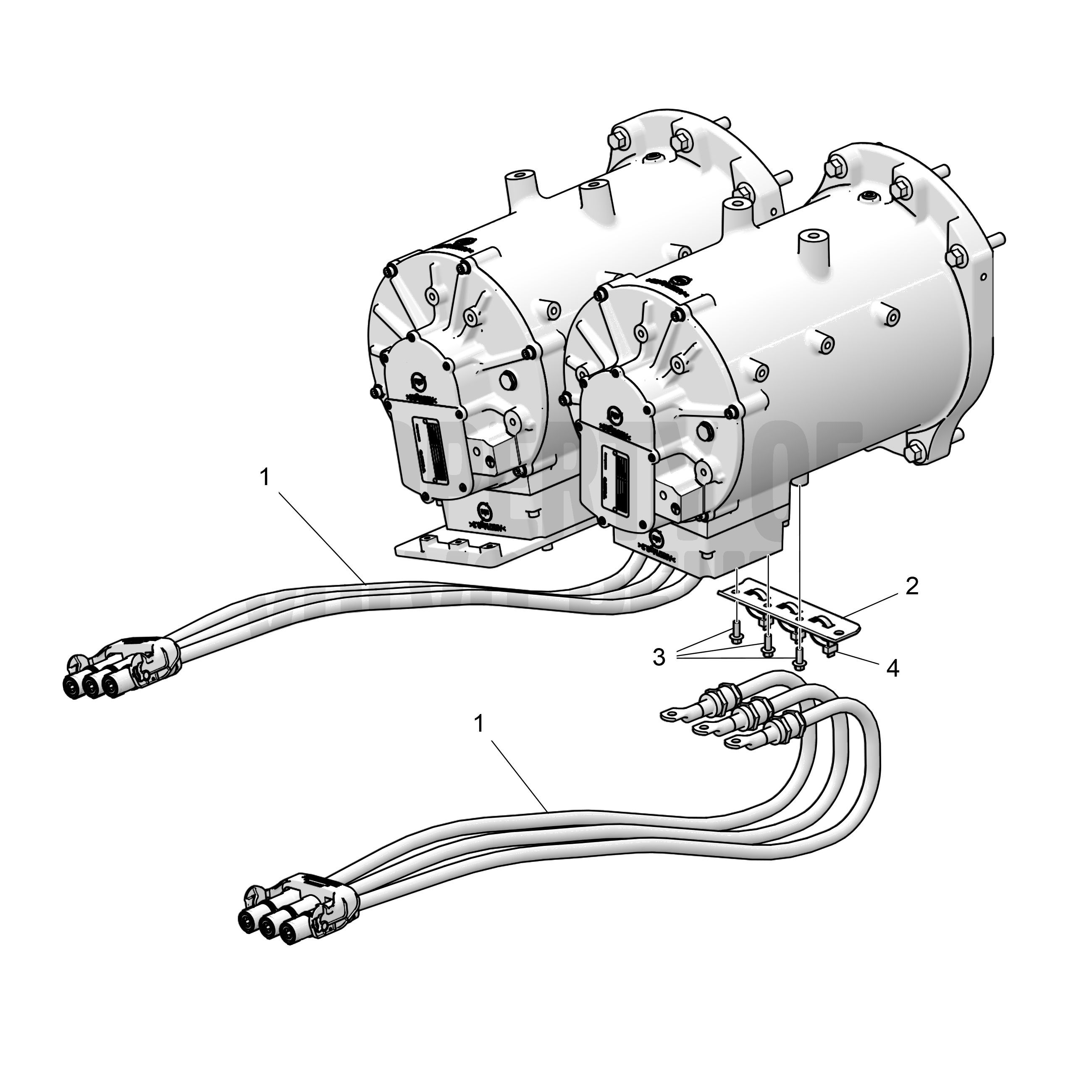 Support Câble d’alimentation Moteur électrique