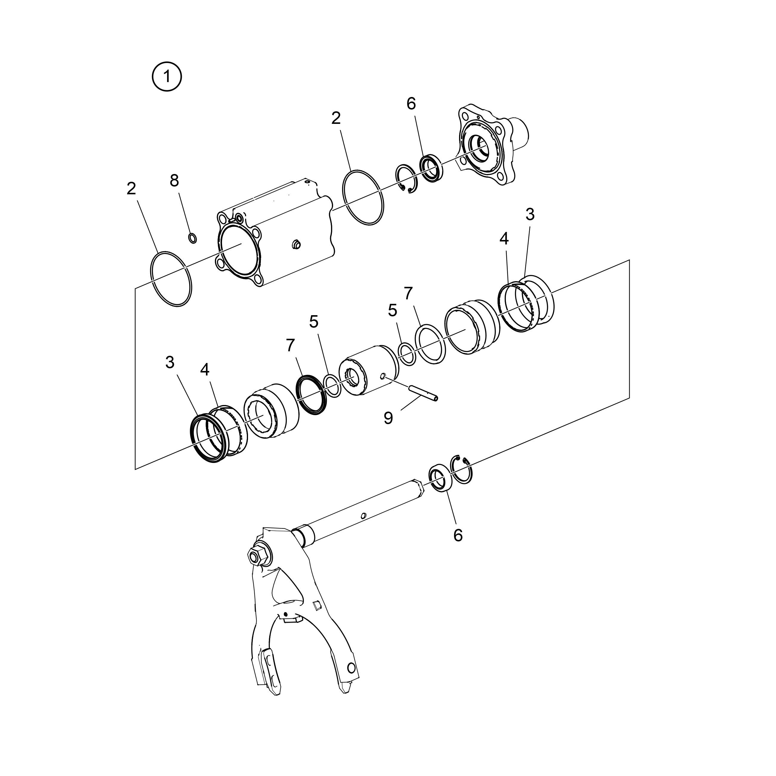 Shift Actuator, Sealing kit