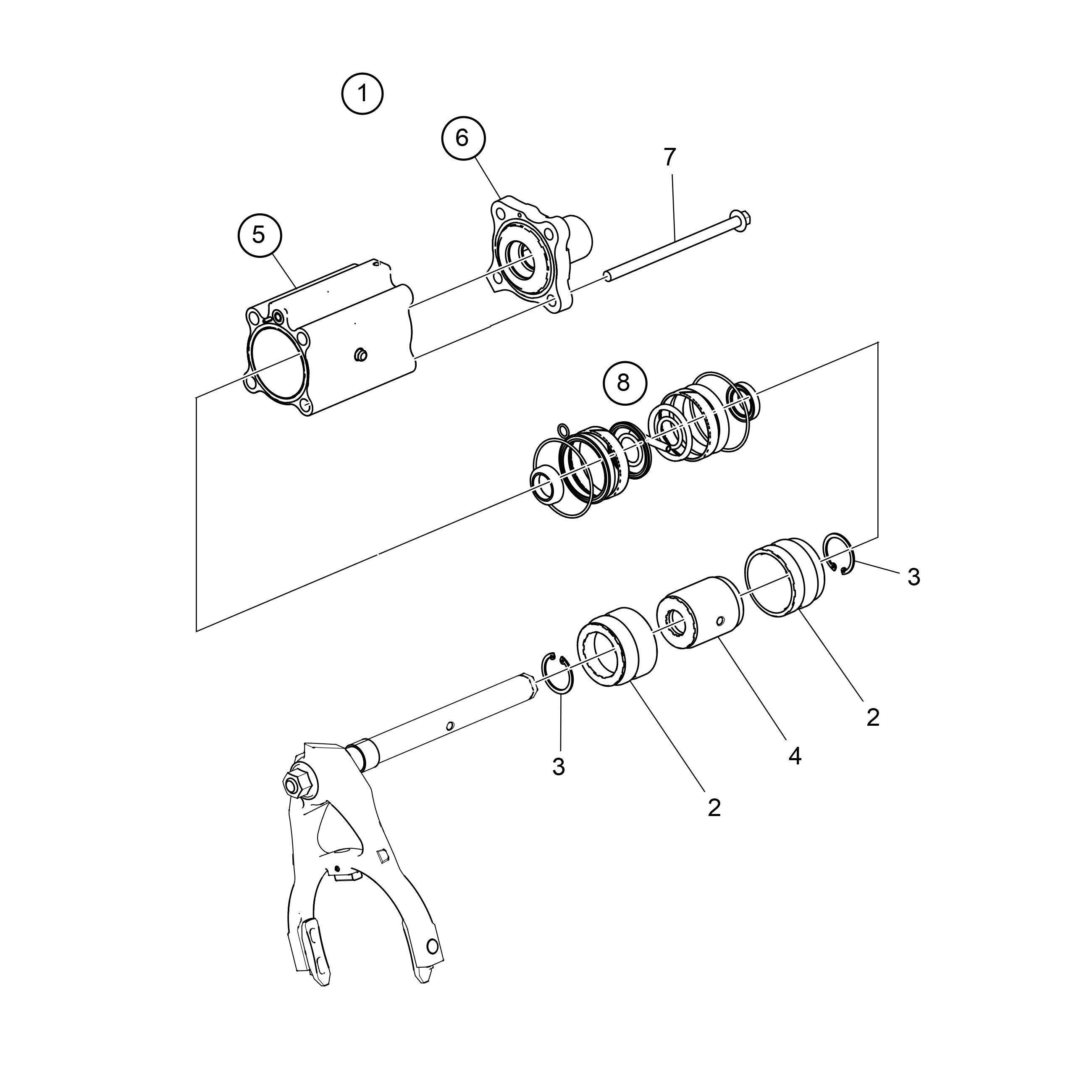 Shift Actuator, Overhaul kit