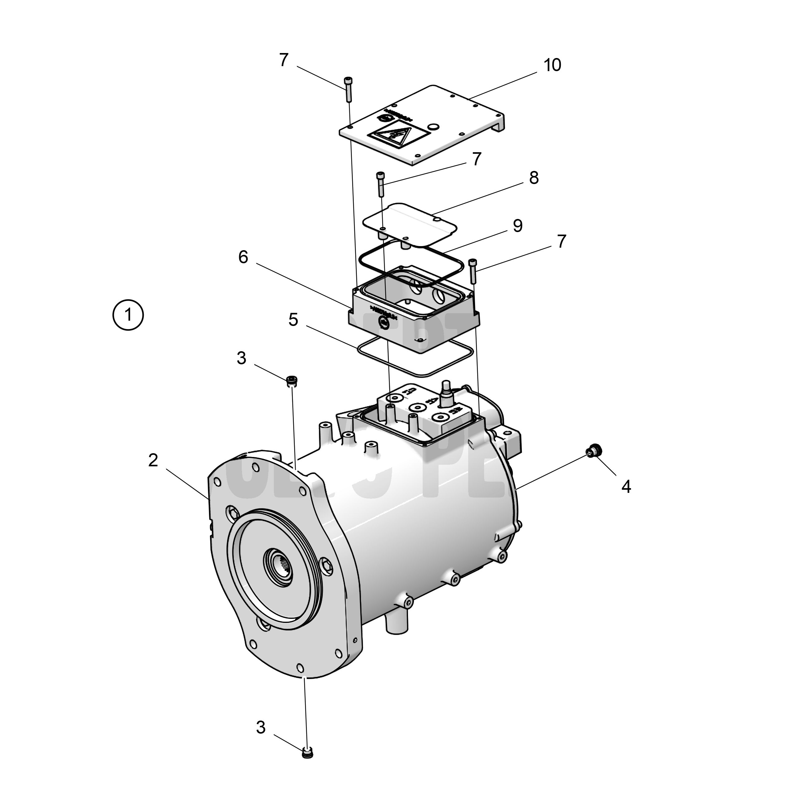 Moteur électrique, EM214-240-B