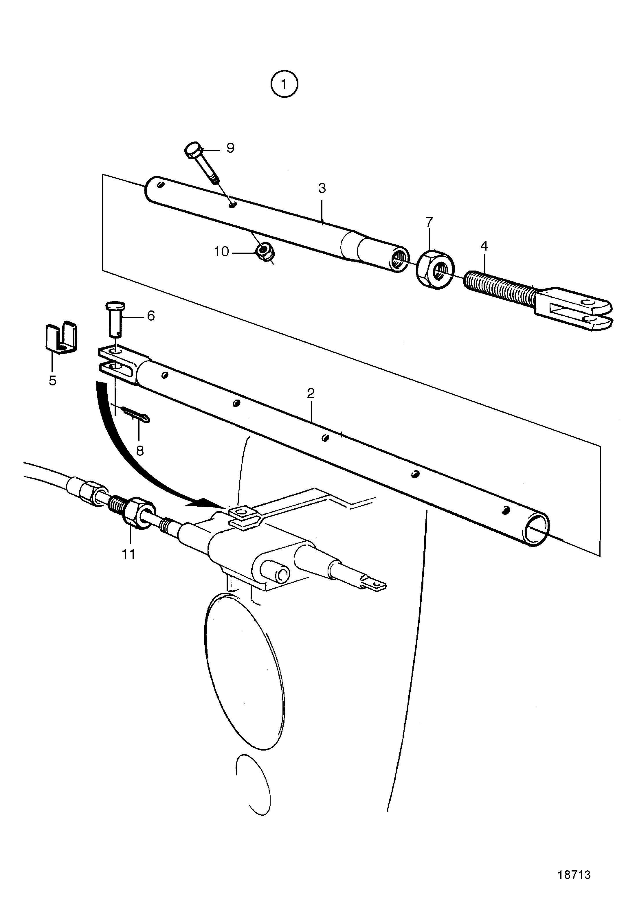 Kit de tige de liaison pour installation double