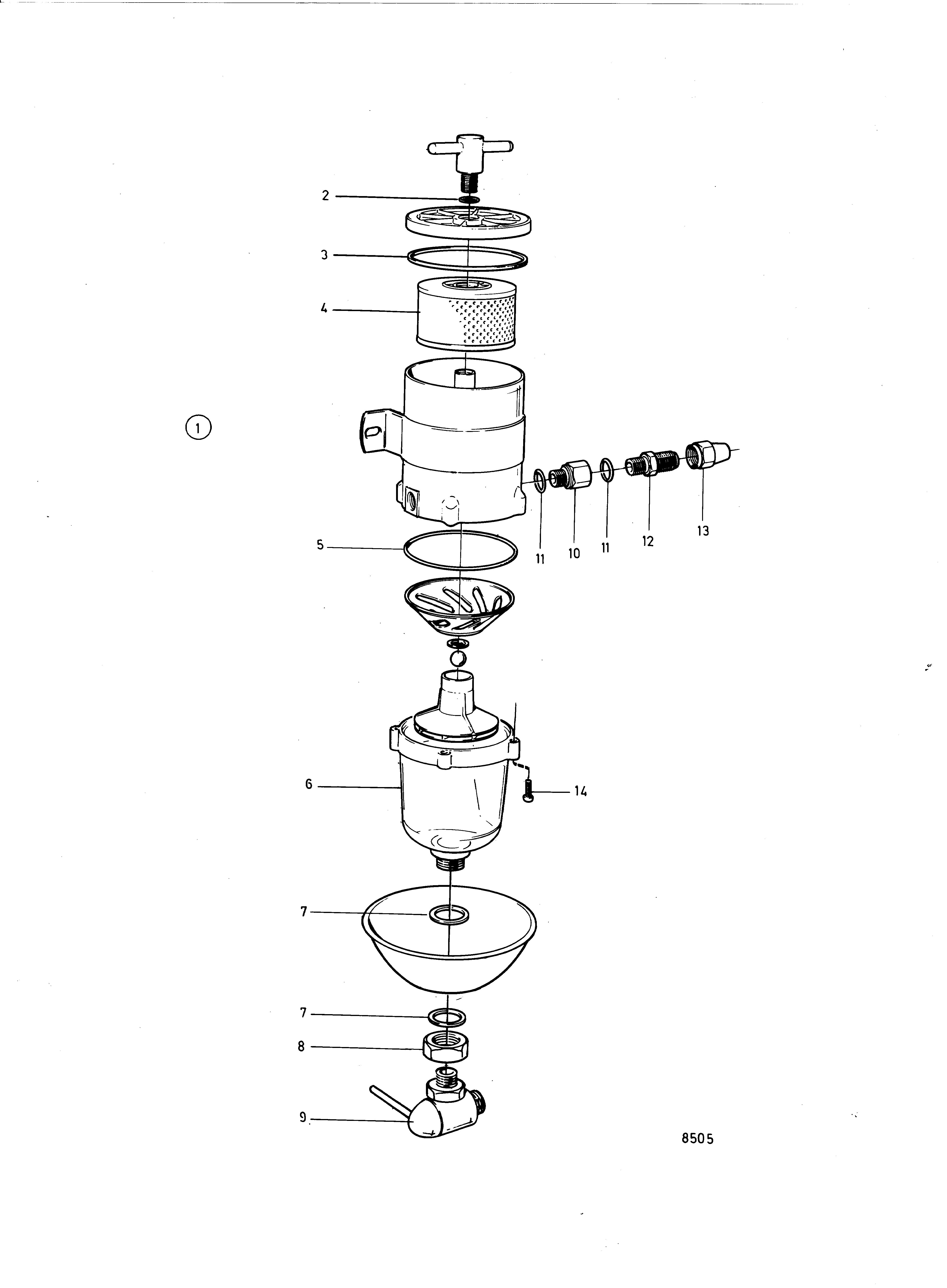Filtre à carburant et séparateur d’eau, approuvé RINA