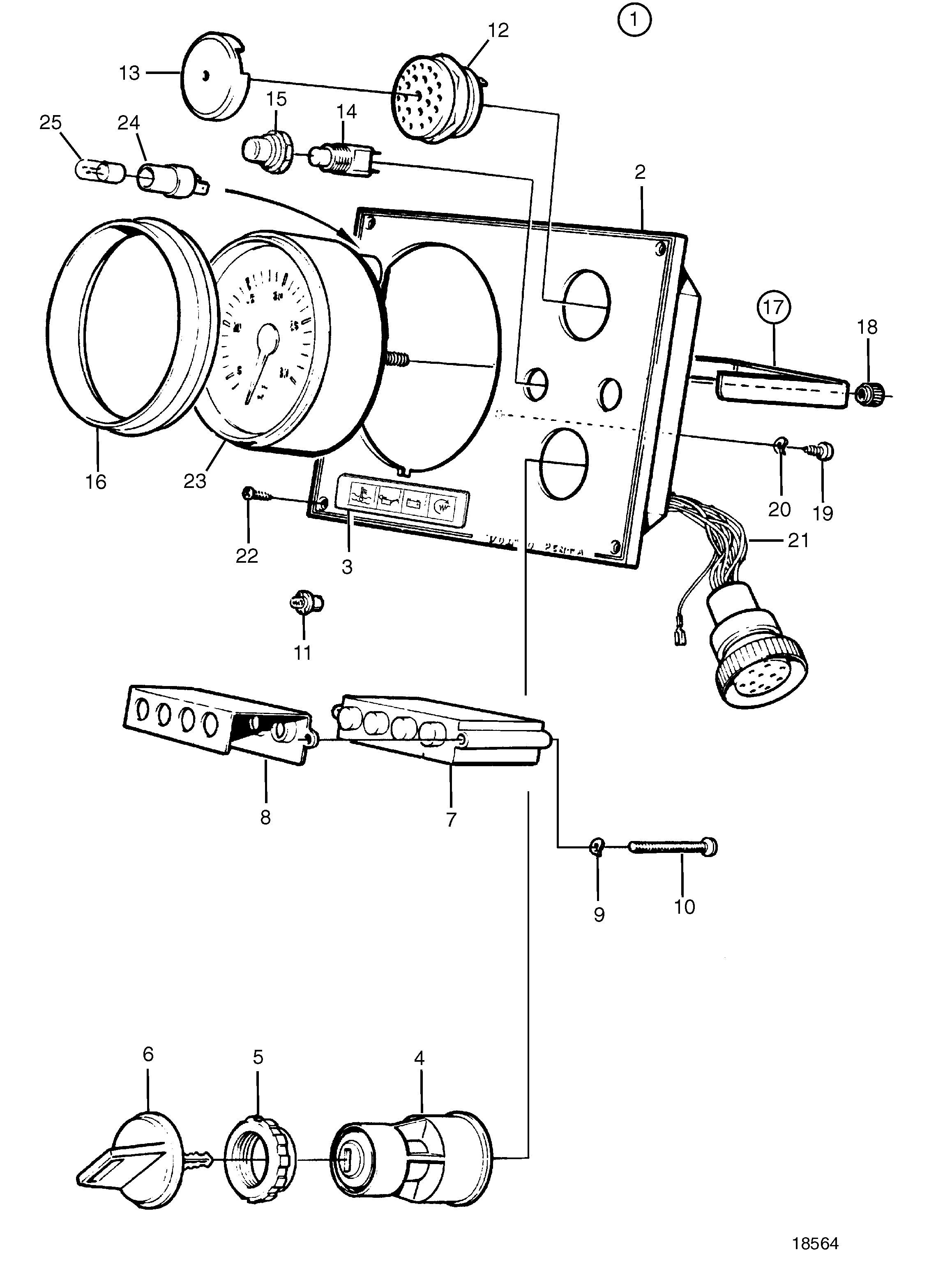 Tableau de bord pour poste double, 12 V