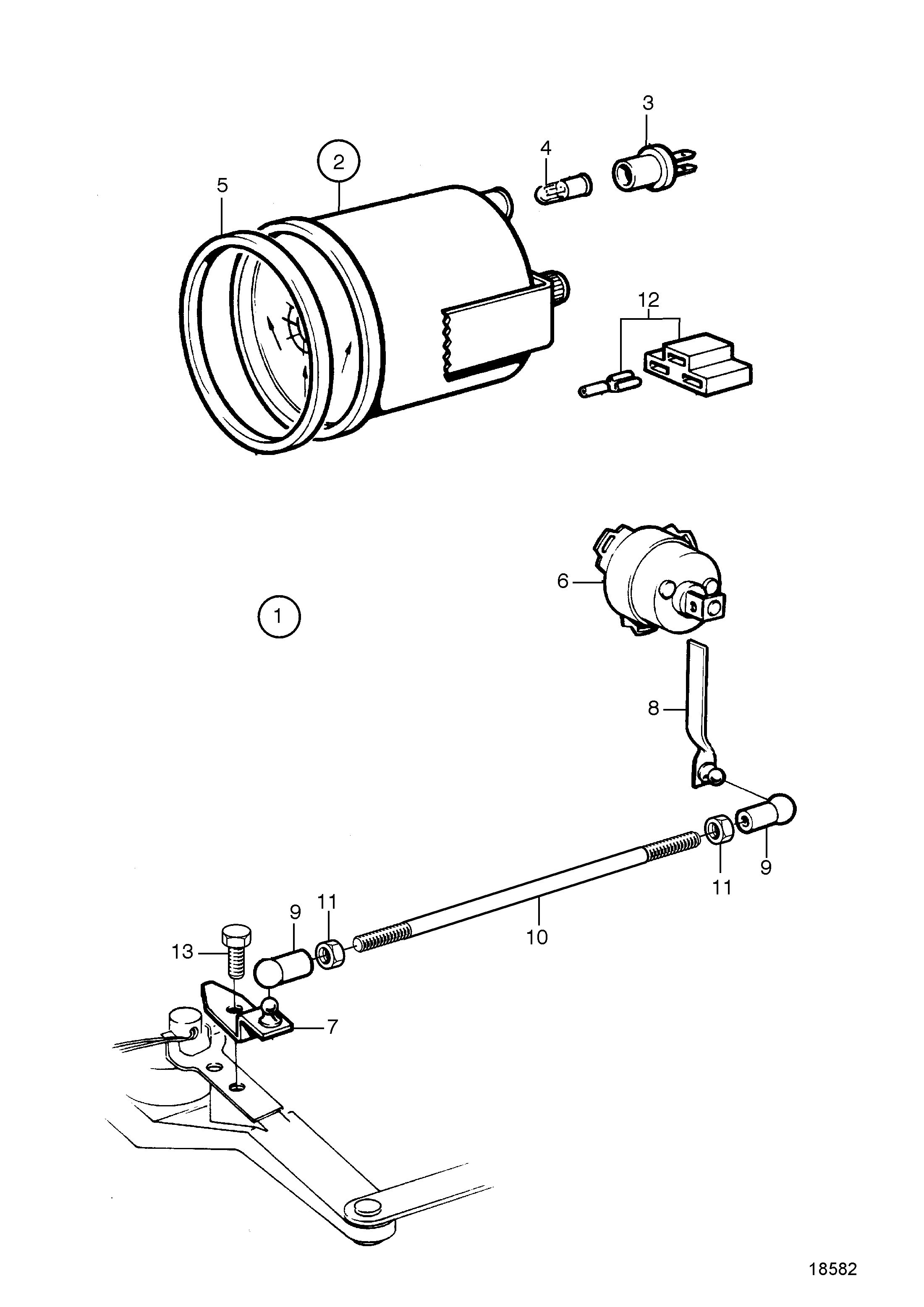 Kit indicateur de gouvernail, Transmission 290