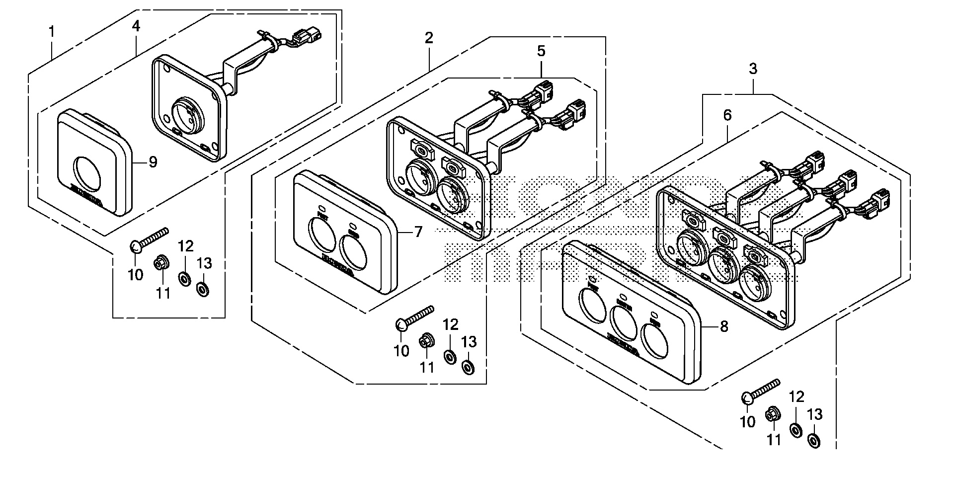 KIT DE PANEL DE INTERRUPTORES (ARRANQUE Y PARADA)