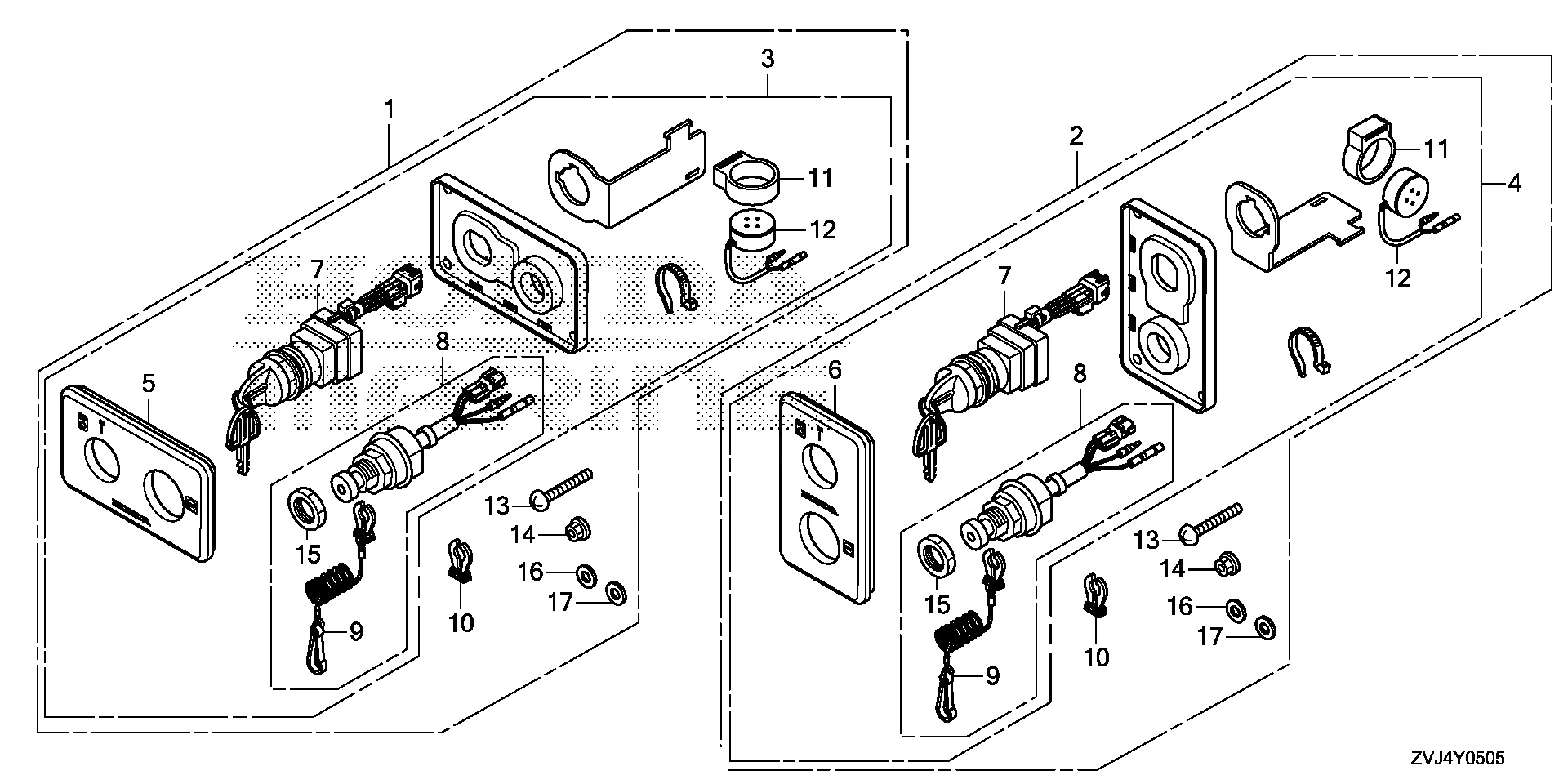KIT DE PANEL DE INTERRUPTORES (6) (DBW)