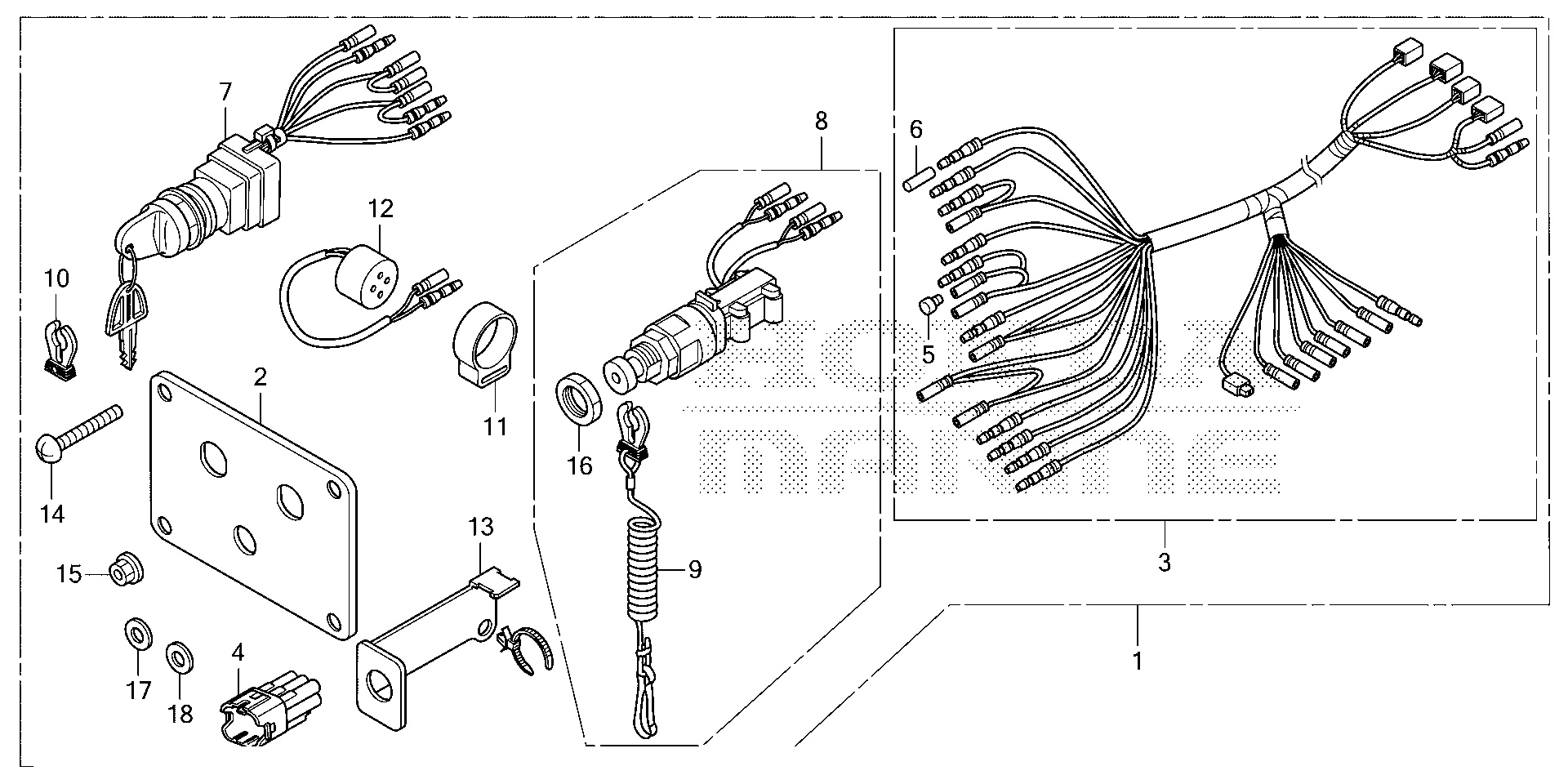 KIT DE PANEL DE INTERRUPTORES (4) (MECÁNICO)