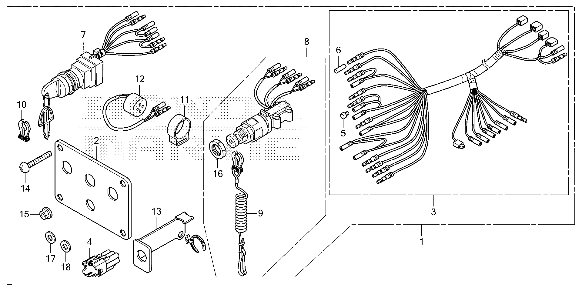 KIT DE PANEL DE INTERRUPTORES (5) (MECÁNICO)