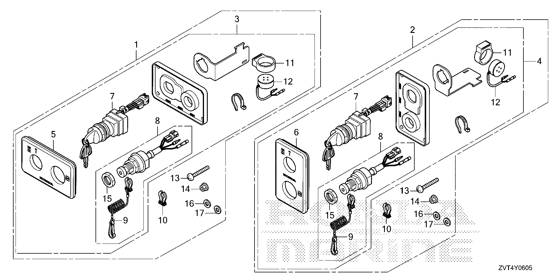 KIT DE PANEL DE INTERRUPTORES (6) (DBW)