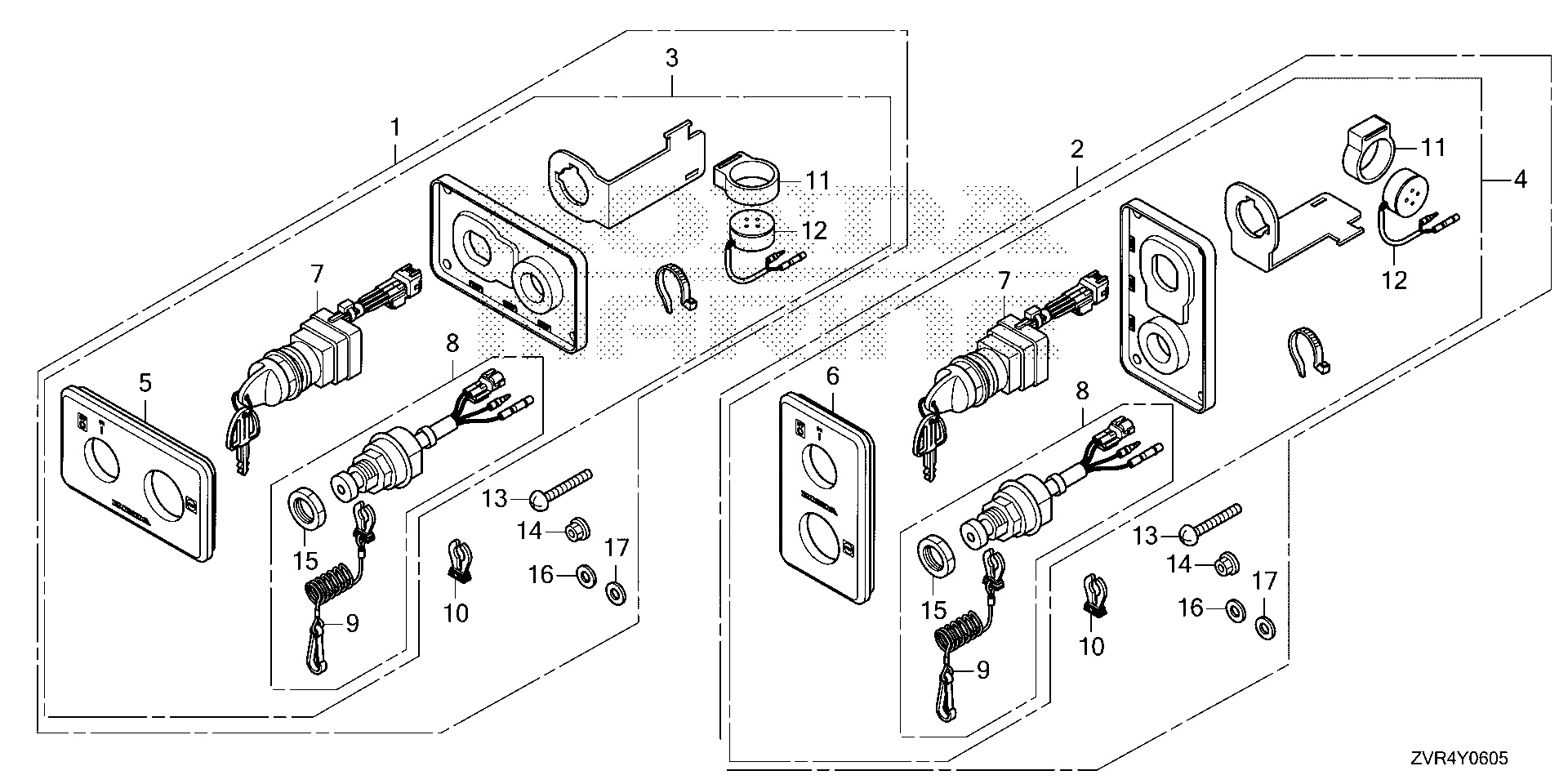 KIT DE PANEL DE INTERRUPTORES (6) (DBW)