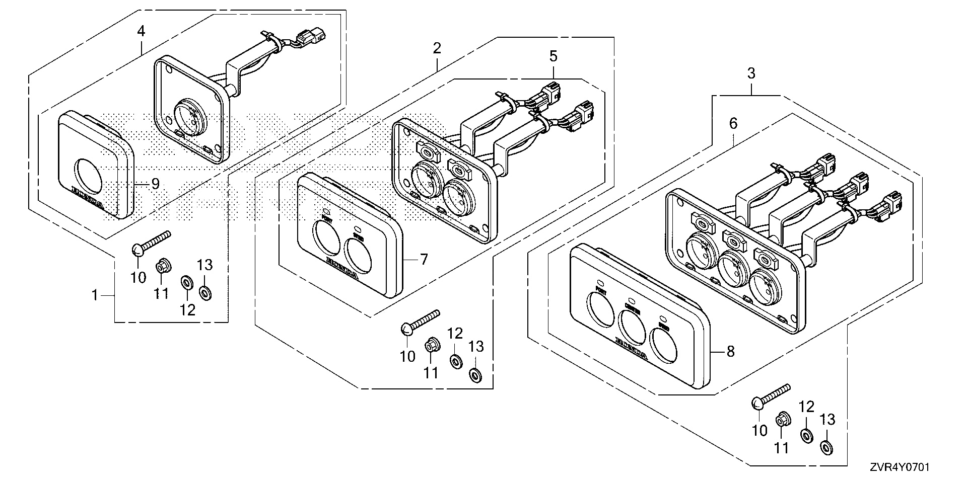 KIT DE PANEL DE INTERRUPTORES (ARRANQUE Y PARADA)