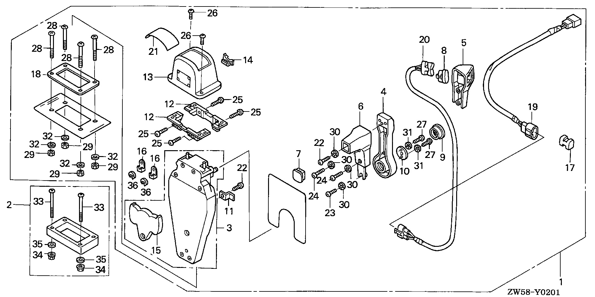 CONTROL REMOTO (TIPO ÚNICO DE MONTAJE SUPERIOR) (L.)