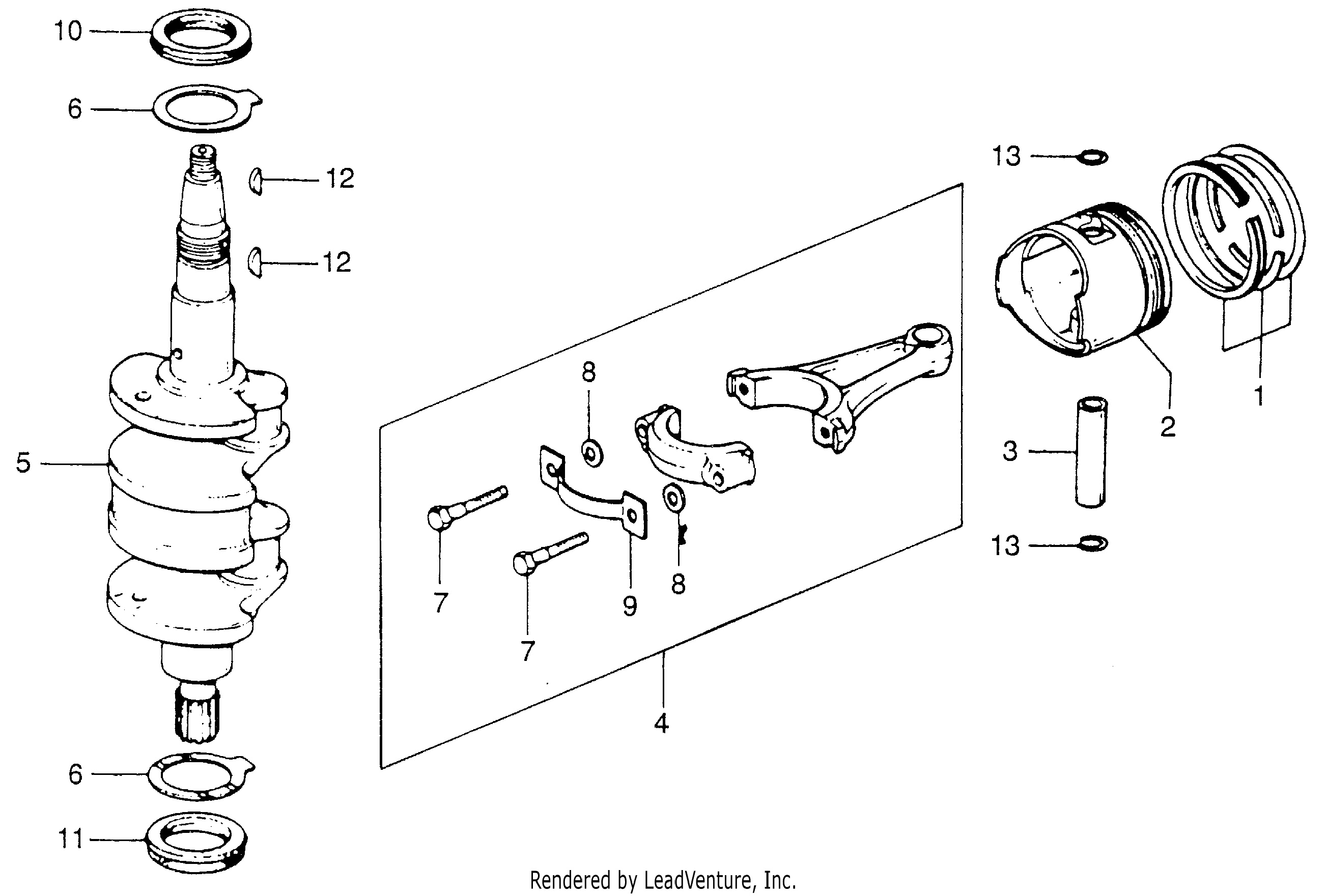 PISTONE + ALBERO MOTORE