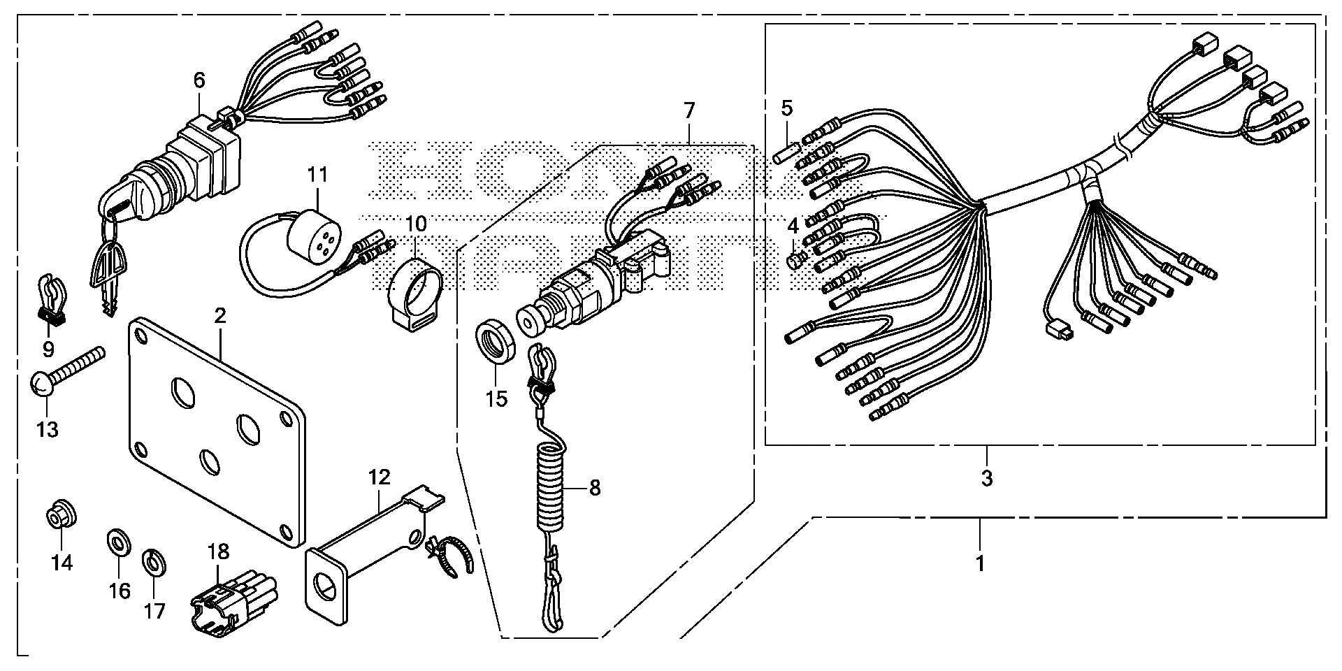 KIT PANNELLO INTERRUTTORI (4)