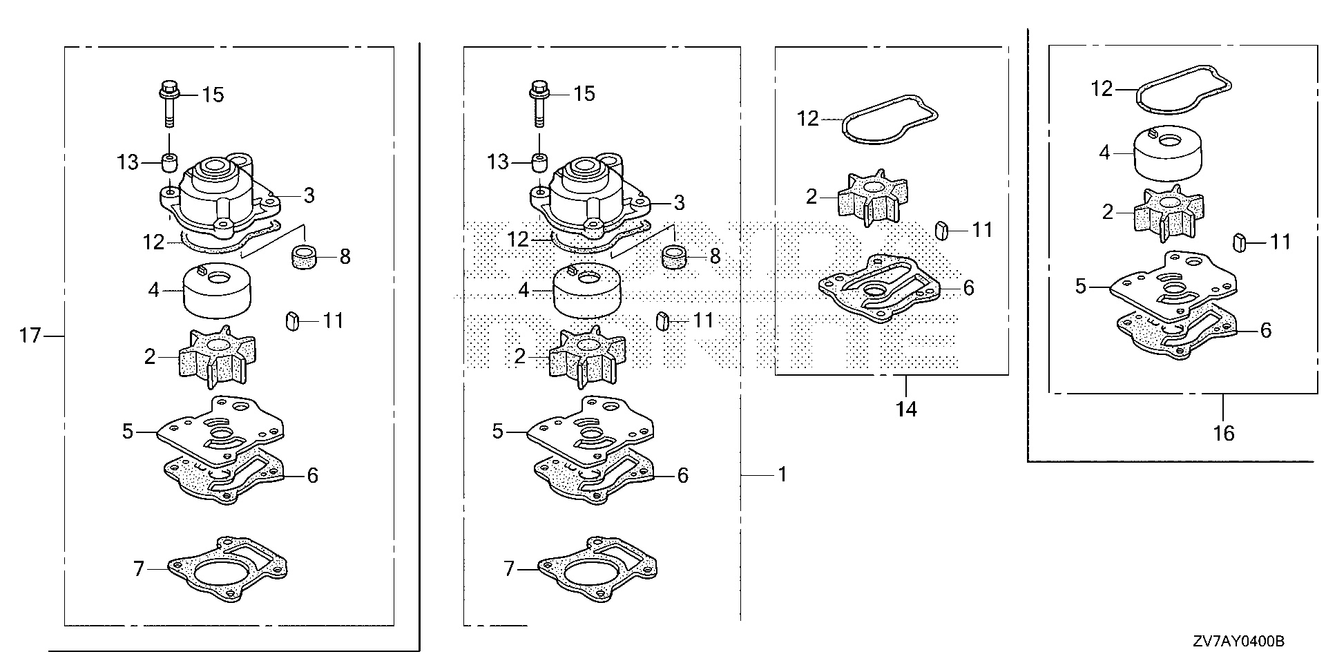 KIT IMPULSOR DE BOMBA DE AGUA