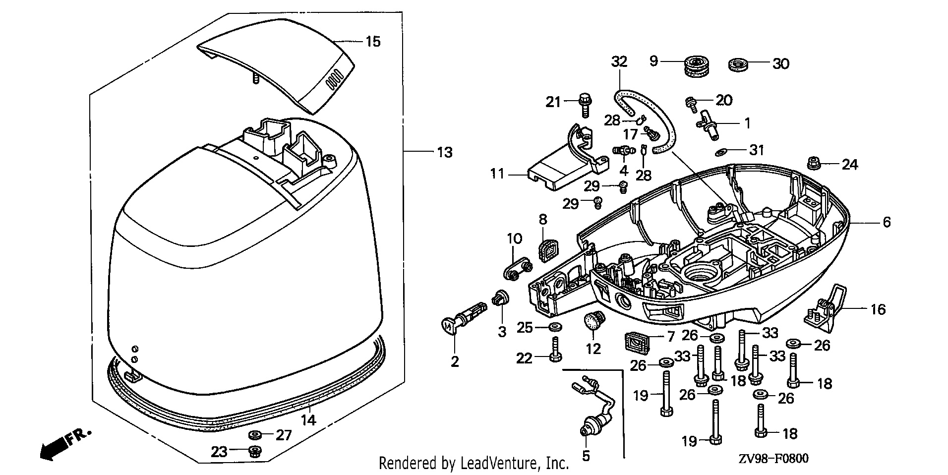 COUVERCLE MOTEUR