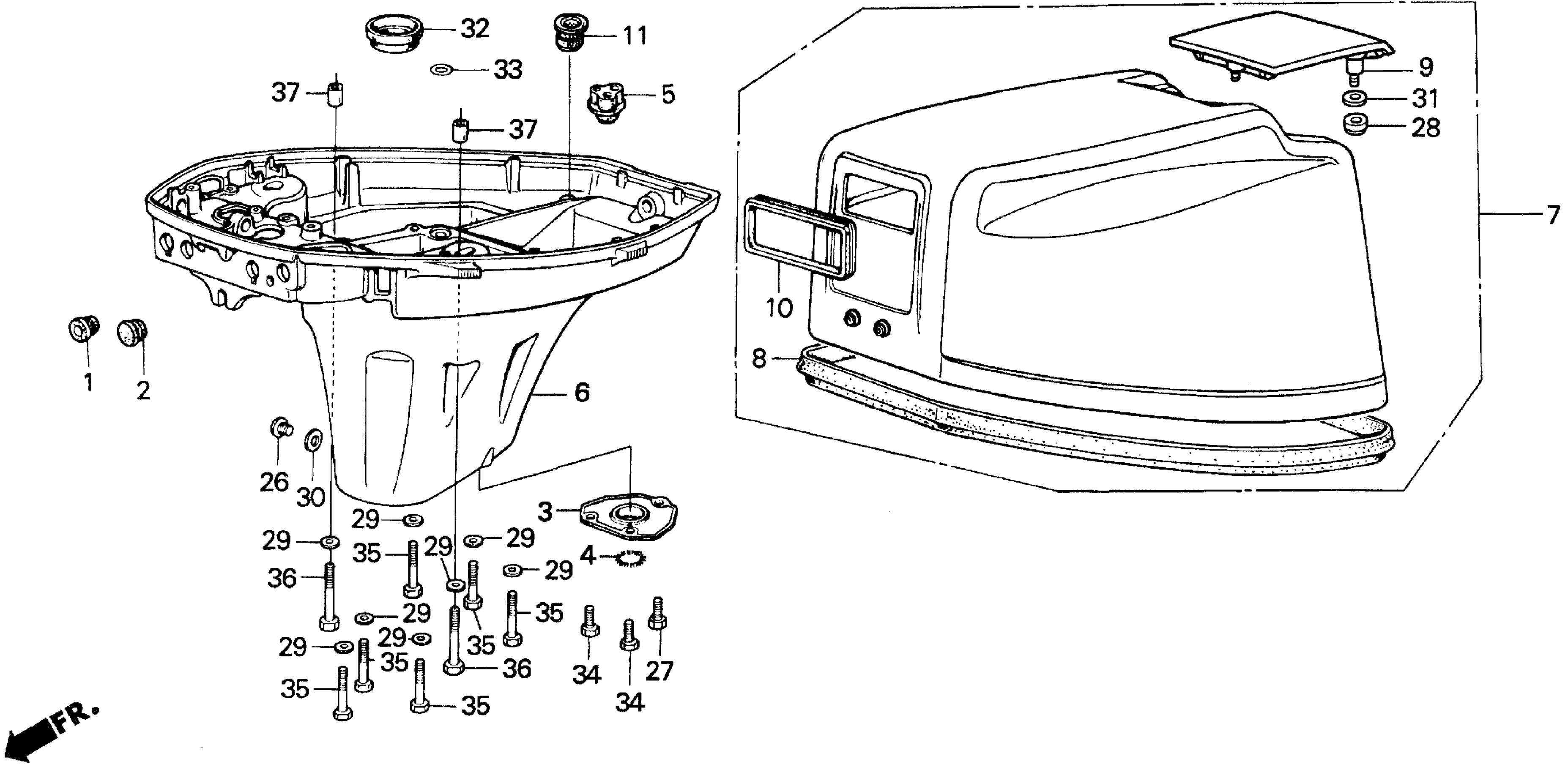 COUVERCLE MOTEUR (2)