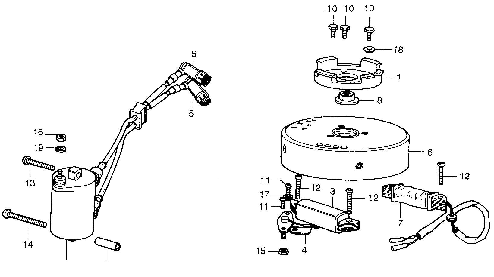 IGNITION COIL + FLYWHEEL